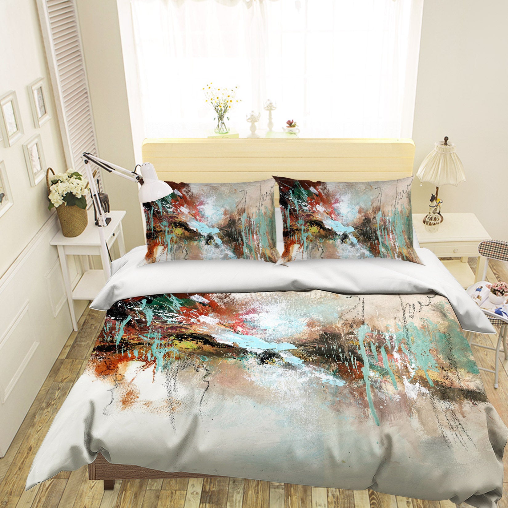 3D Color Graffiti 2008 Anne Farrall Doyle Bedding Bed Pillowcases Quilt