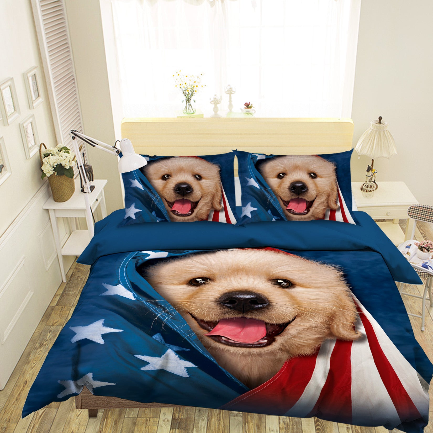 3D Cute Dog 2101 Bed Pillowcases Quilt Exclusive Designer Vincent