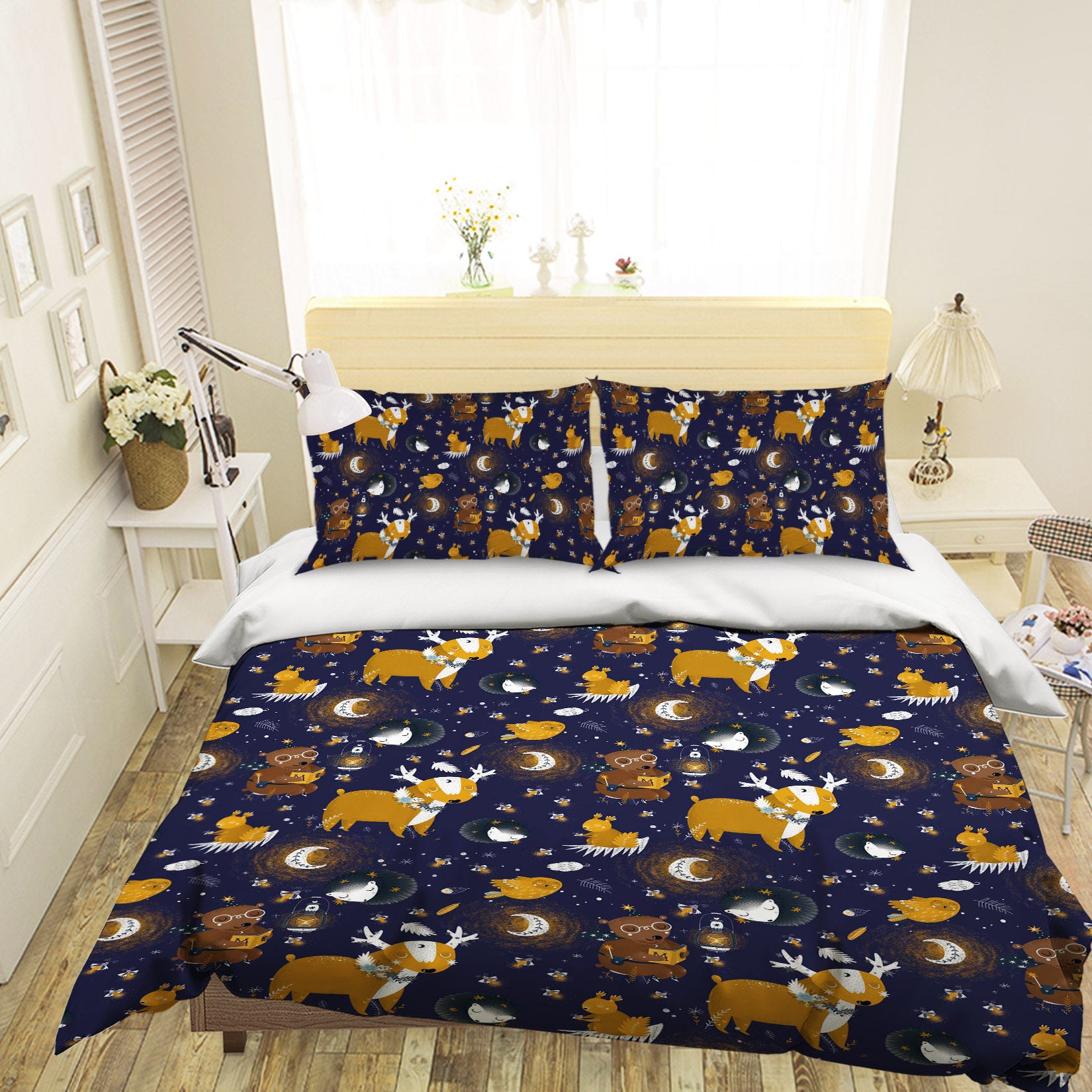3D Yellow Deer Sheep 233 Uta Naumann Bedding Bed Pillowcases Quilt