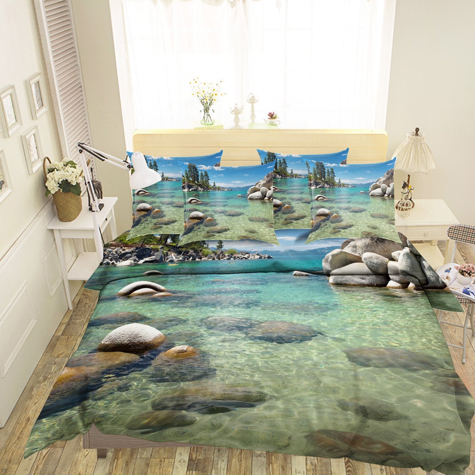 3D Sea Bay Scenery 82 Bed Pillowcases Quilt Wallpaper AJ Wallpaper 