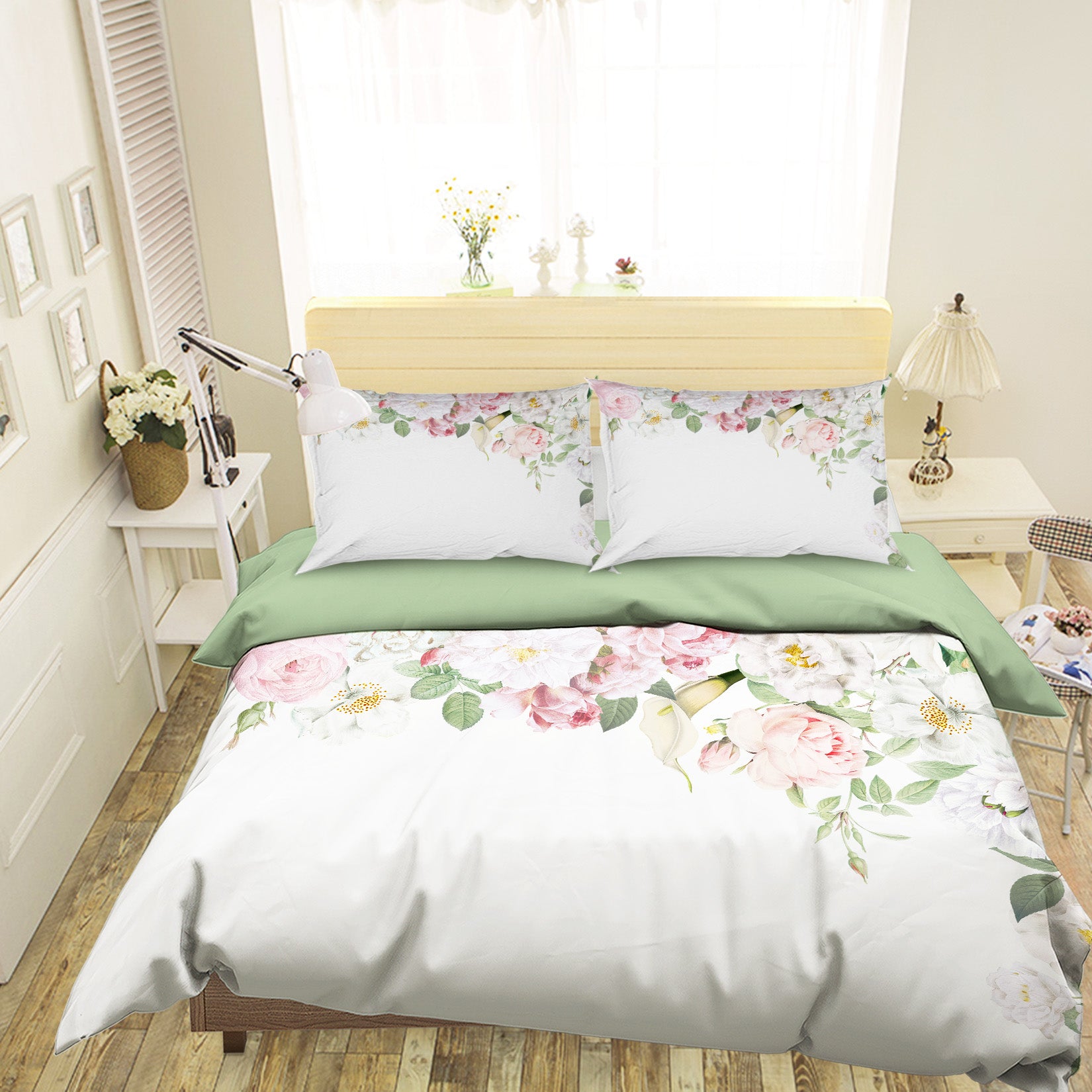 3D Flower Leaf 046 Uta Naumann Bedding Bed Pillowcases Quilt