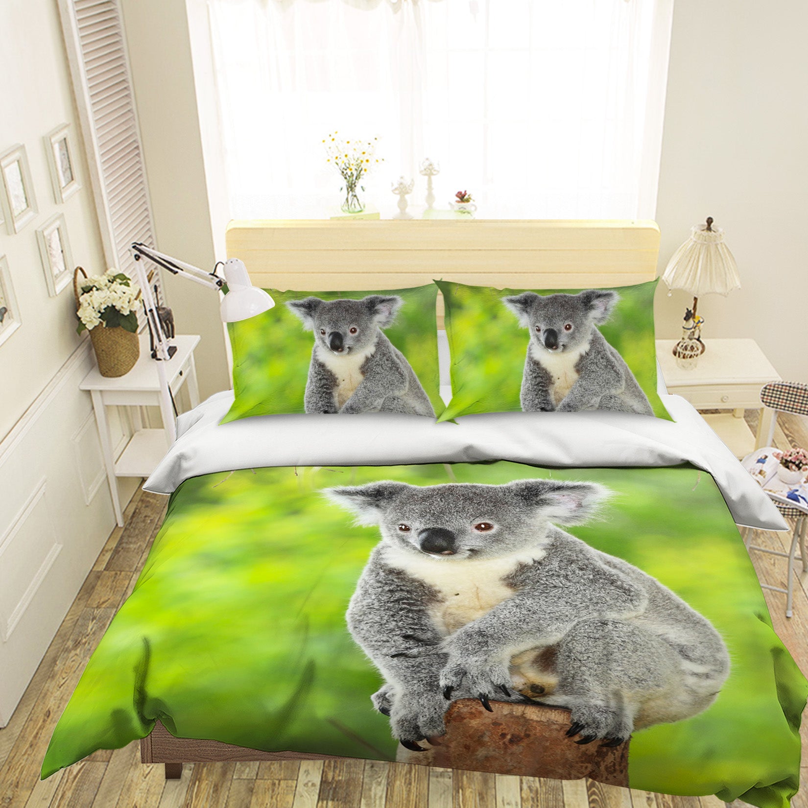 3D Koala Forest 075 Bed Pillowcases Quilt