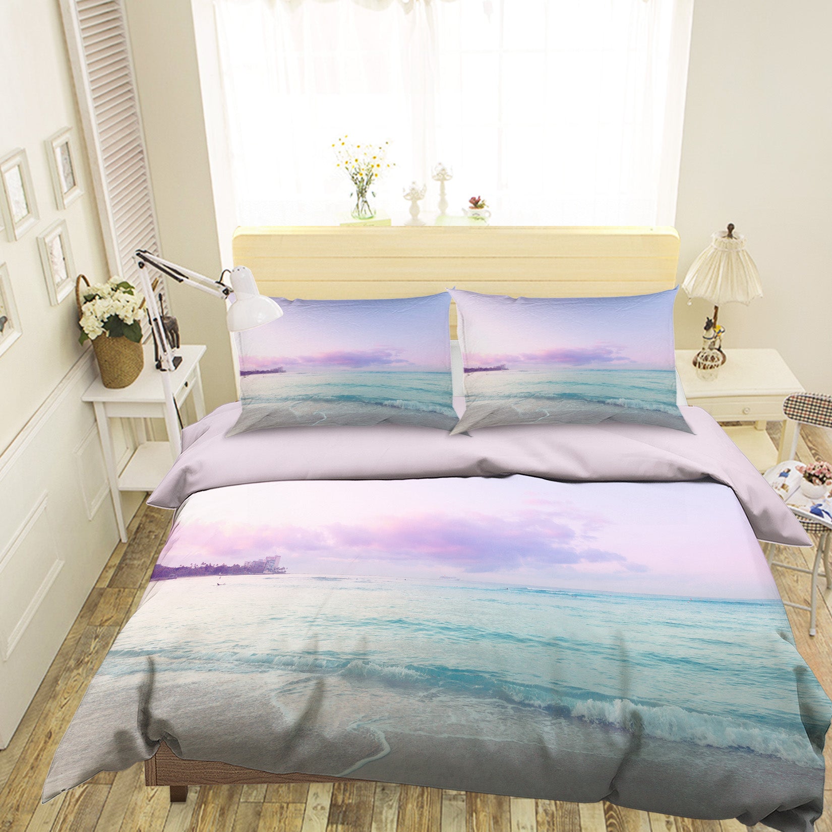 3D Purple Clouds 2004 Noirblanc777 Bedding Bed Pillowcases Quilt