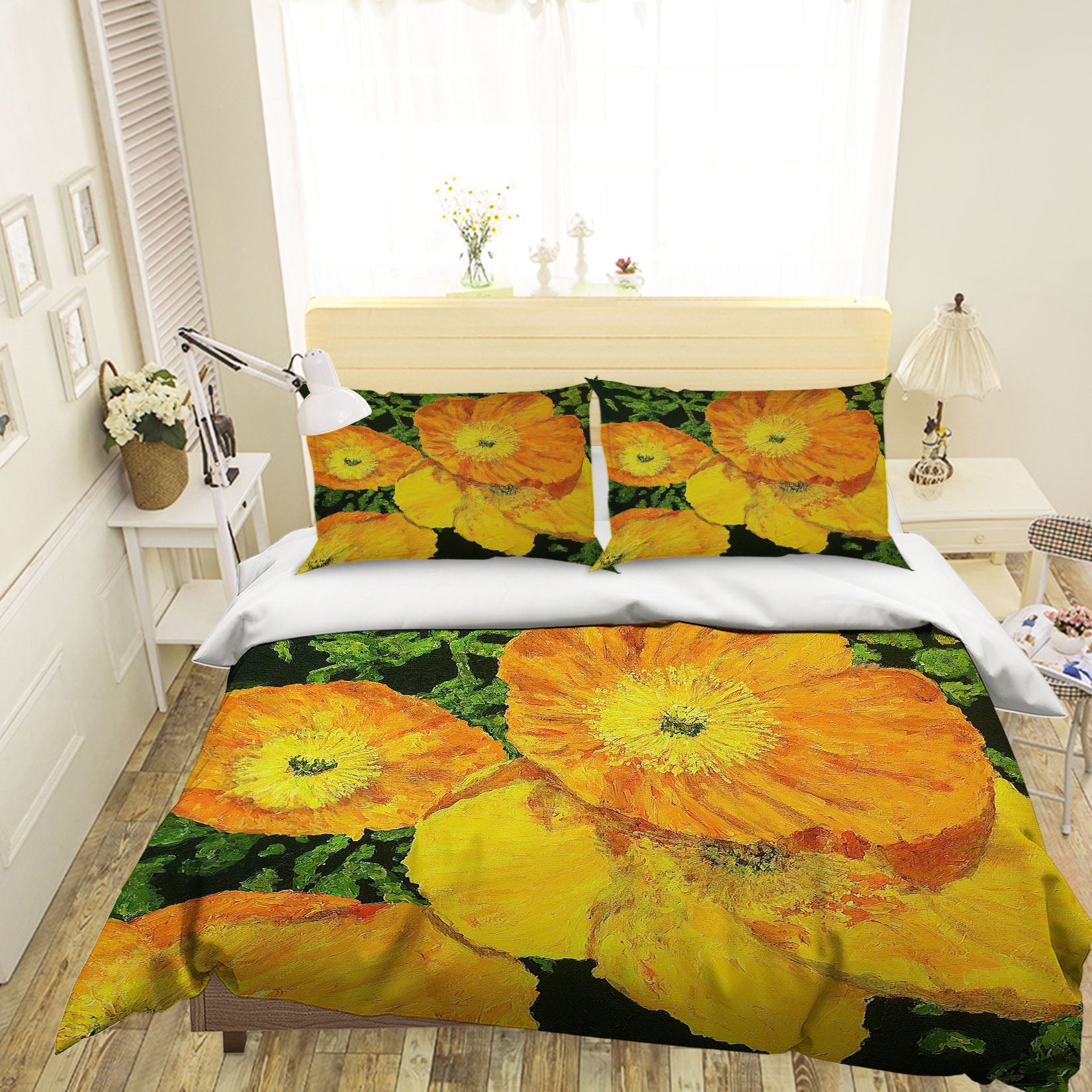 3D Flowers Bloom 1043 Allan P. Friedlander Bedding Bed Pillowcases Quilt