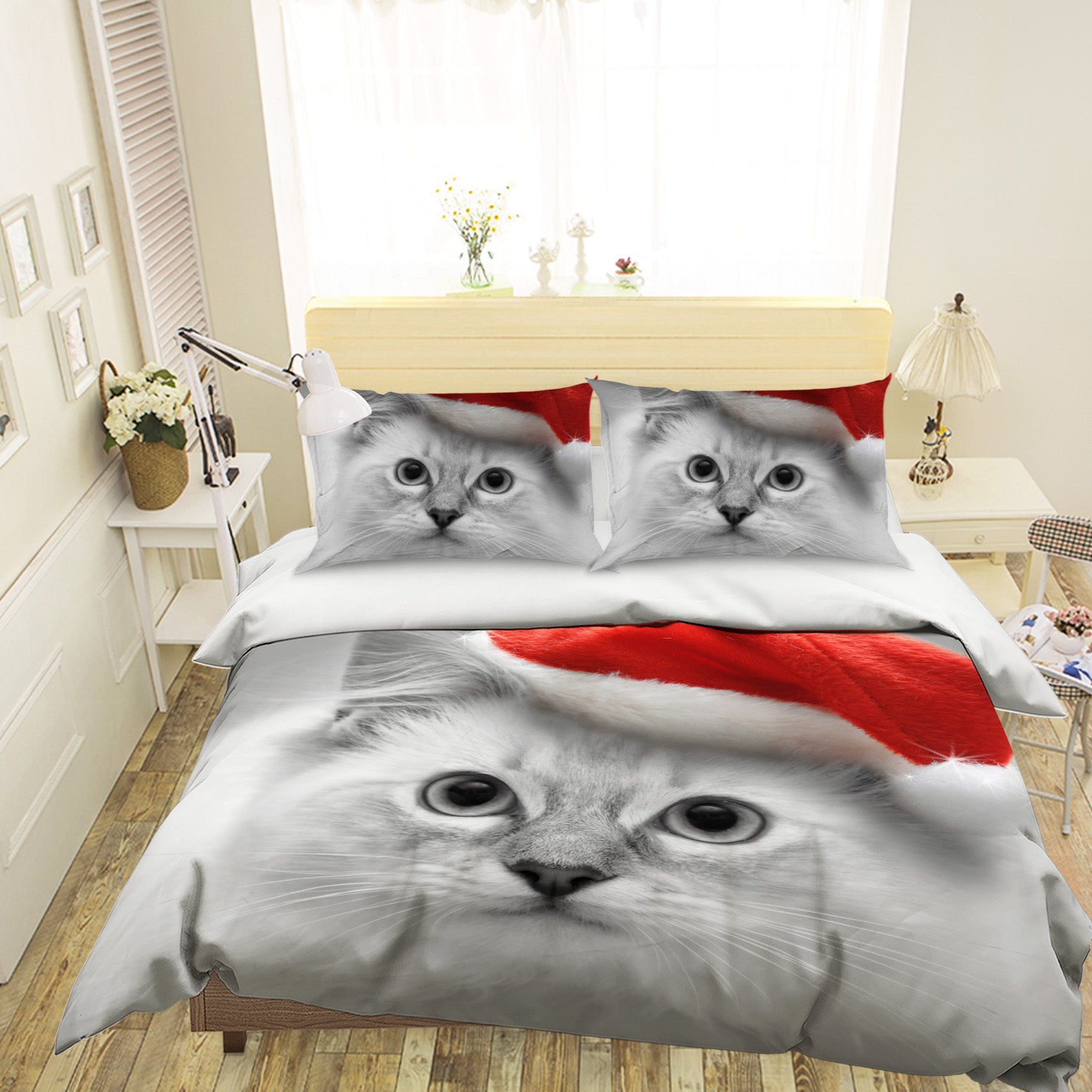 3D Cute Cat 1905 Bed Pillowcases Quilt