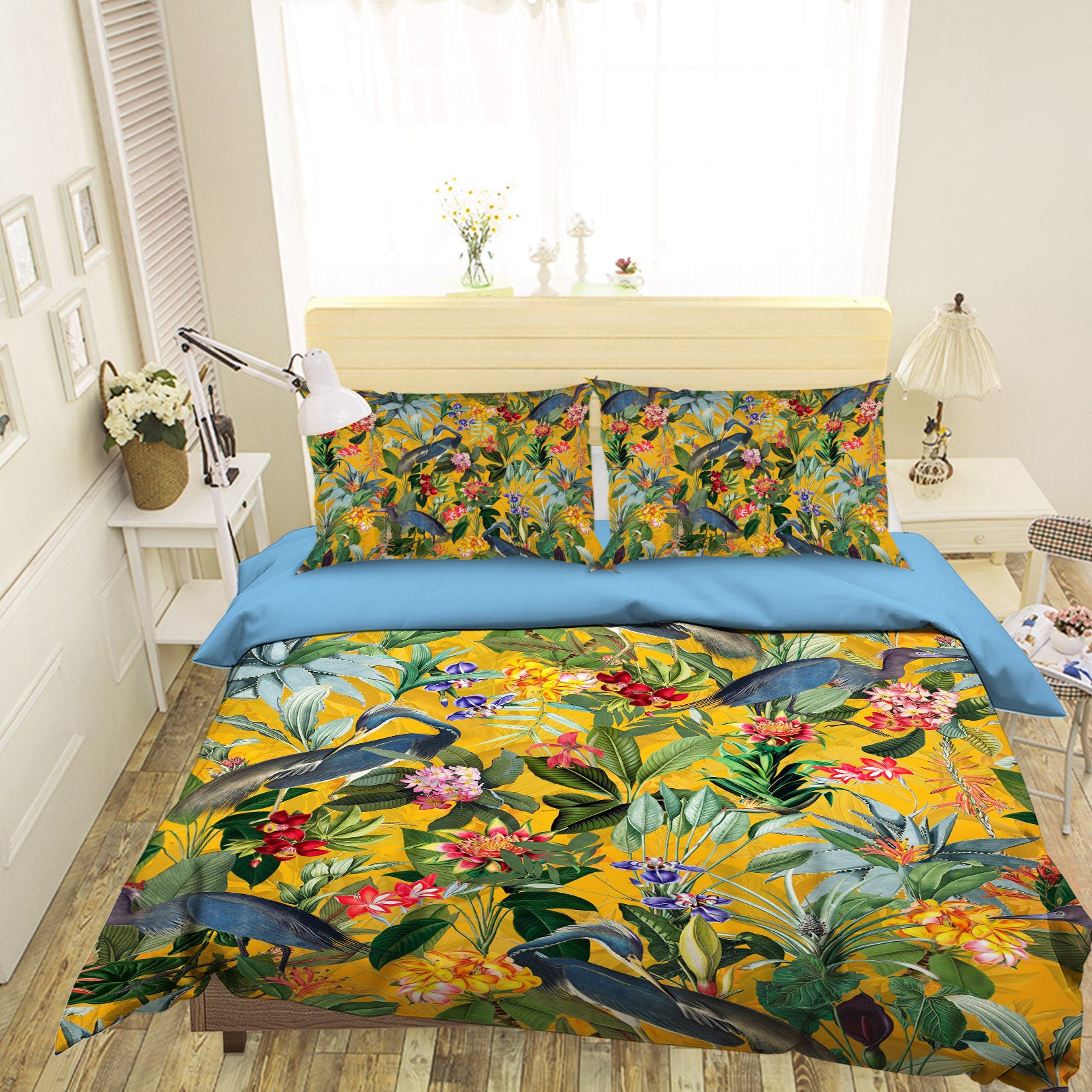 3D Blue Crane 178 Uta Naumann Bedding Bed Pillowcases Quilt