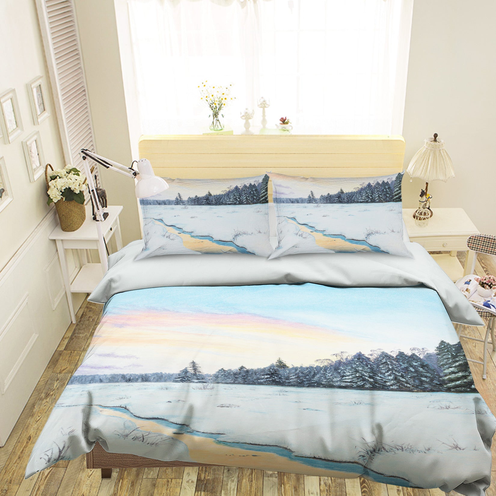 3D Snowfield Forest 1771 Marina Zotova Bedding Bed Pillowcases Quilt