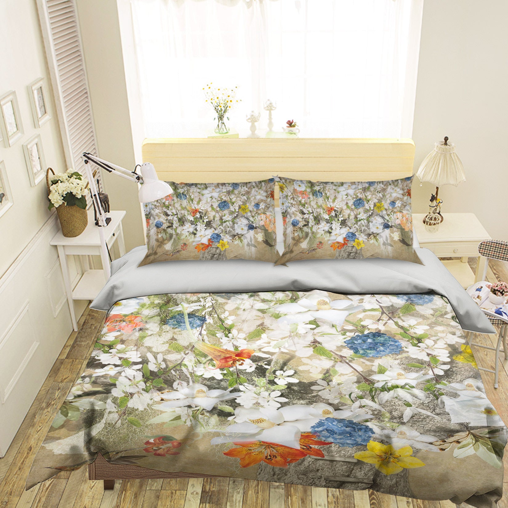 3D Flower Branch 8576 Beth Sheridan Bedding Bed Pillowcases Quilt