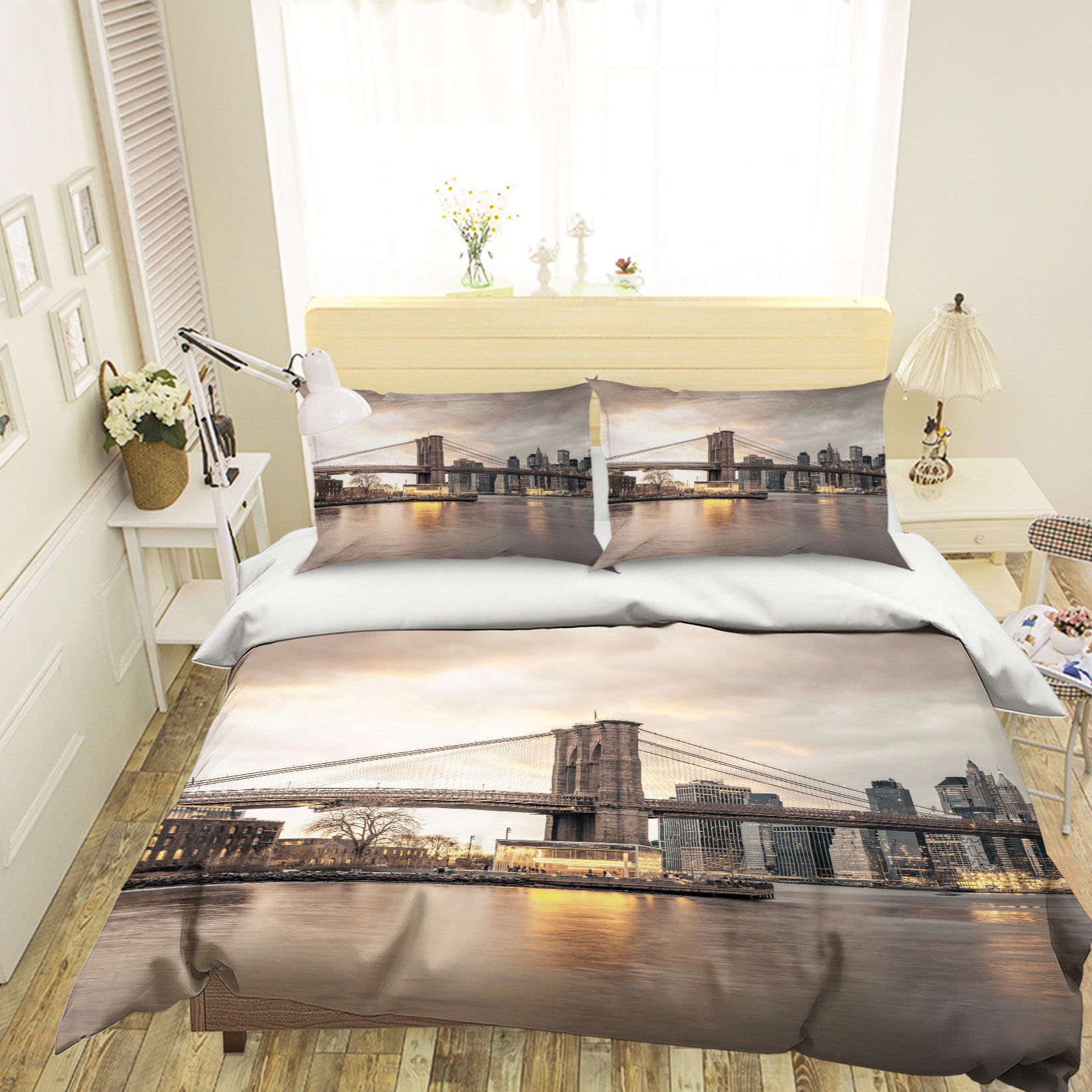 3D Bridge Building 85122 Assaf Frank Bedding Bed Pillowcases Quilt