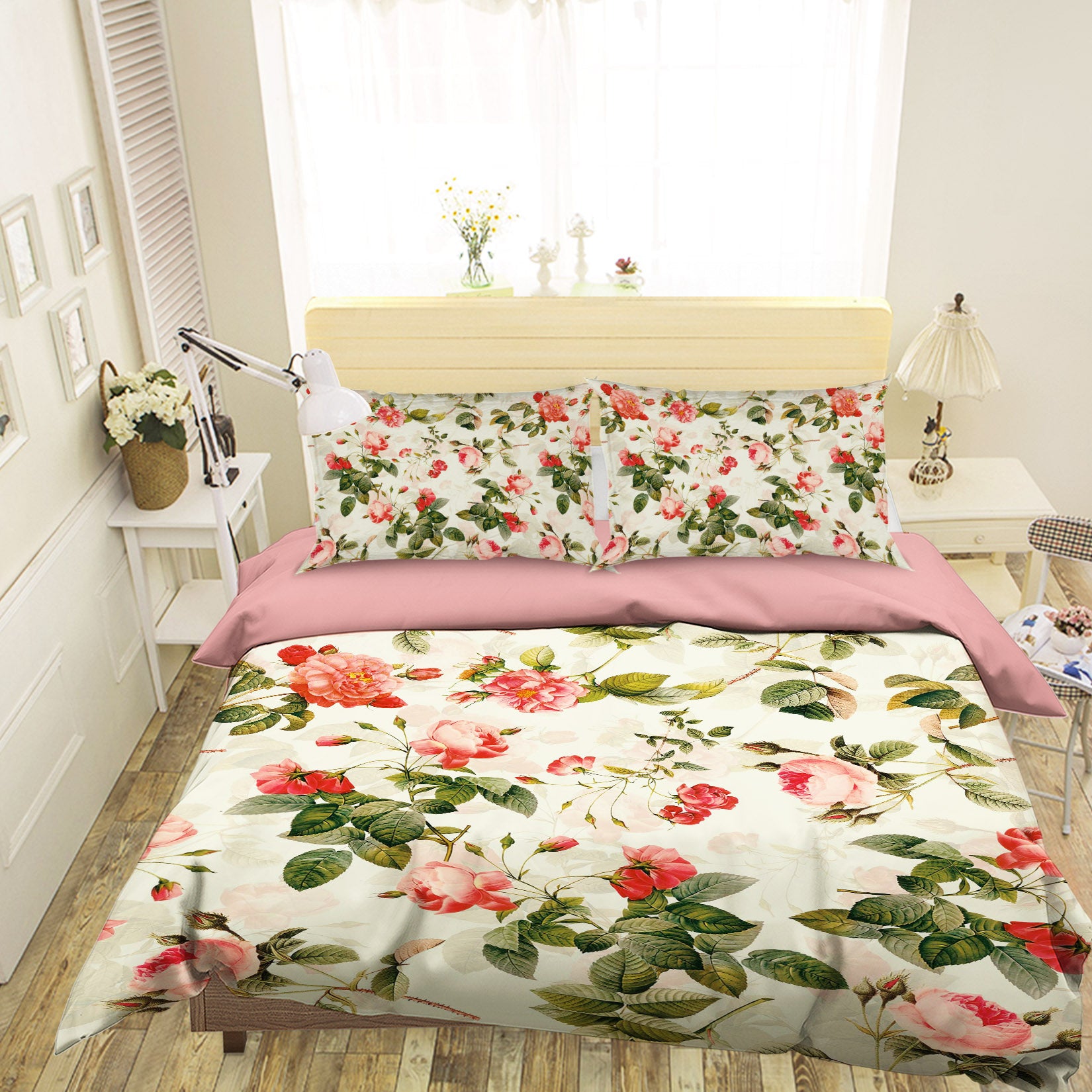 3D Red Peony Flower 129 Uta Naumann Bedding Bed Pillowcases Quilt