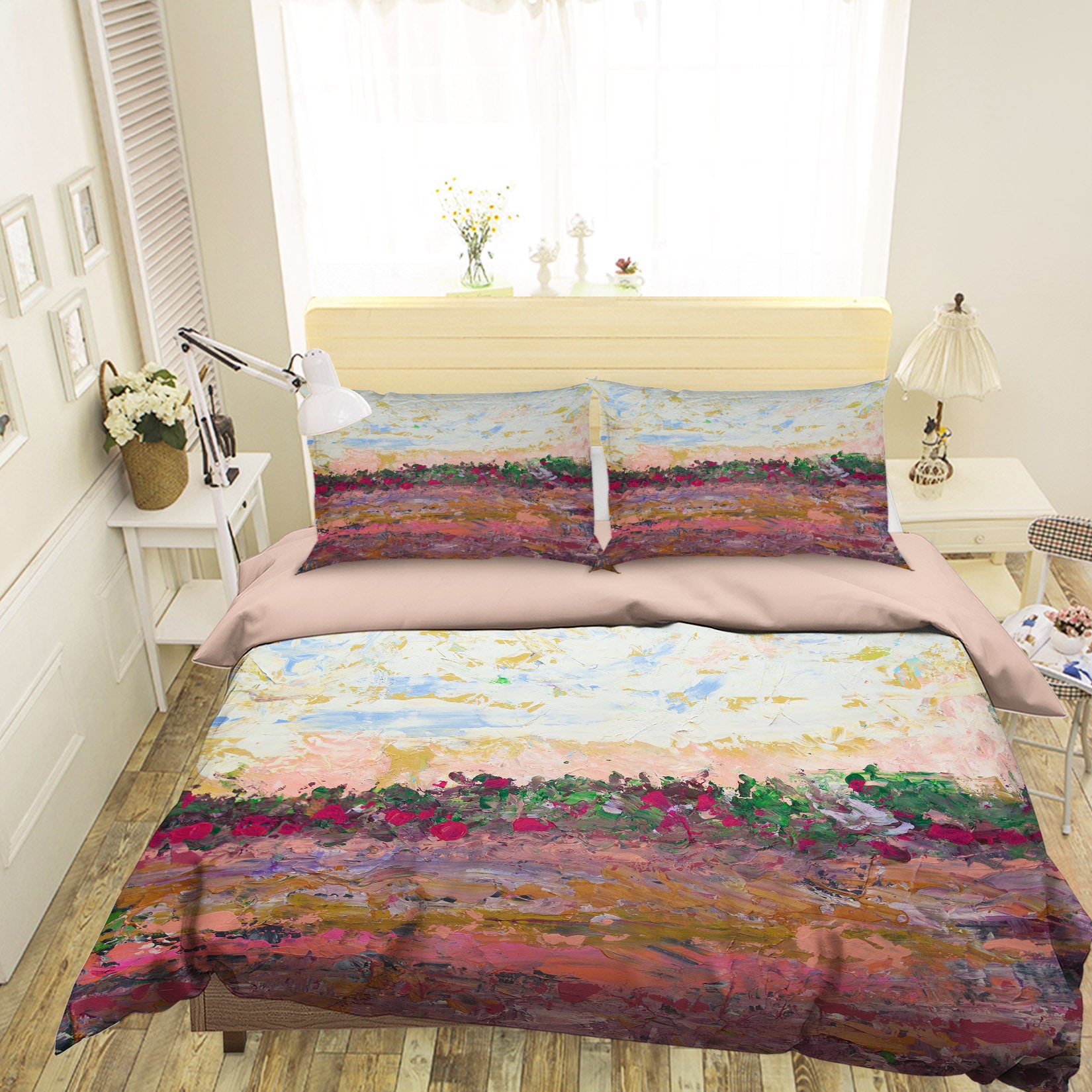 3D Red Land Painting 1151 Allan P. Friedlander Bedding Bed Pillowcases Quilt