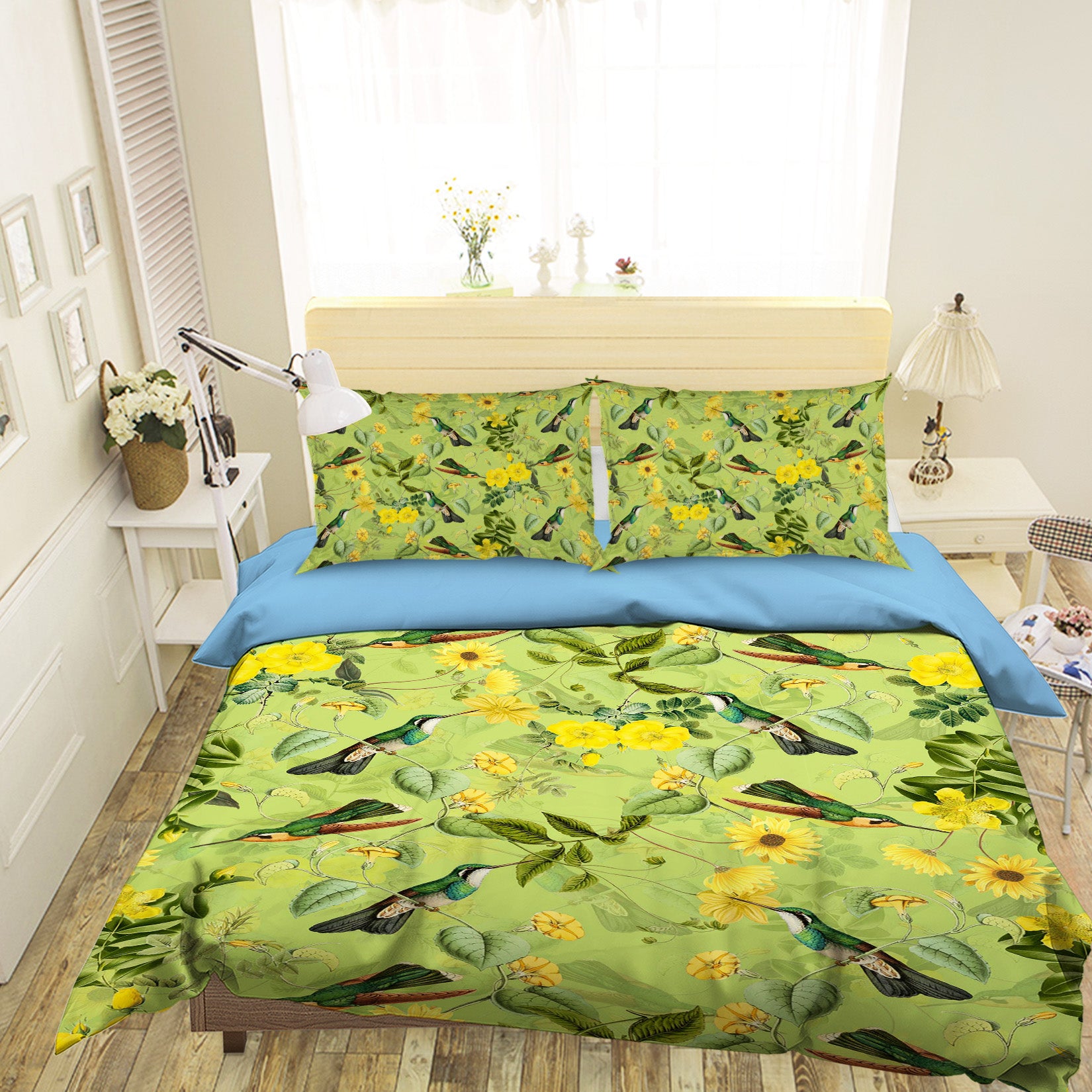 3D Bird Sunflower 145 Uta Naumann Bedding Bed Pillowcases Quilt