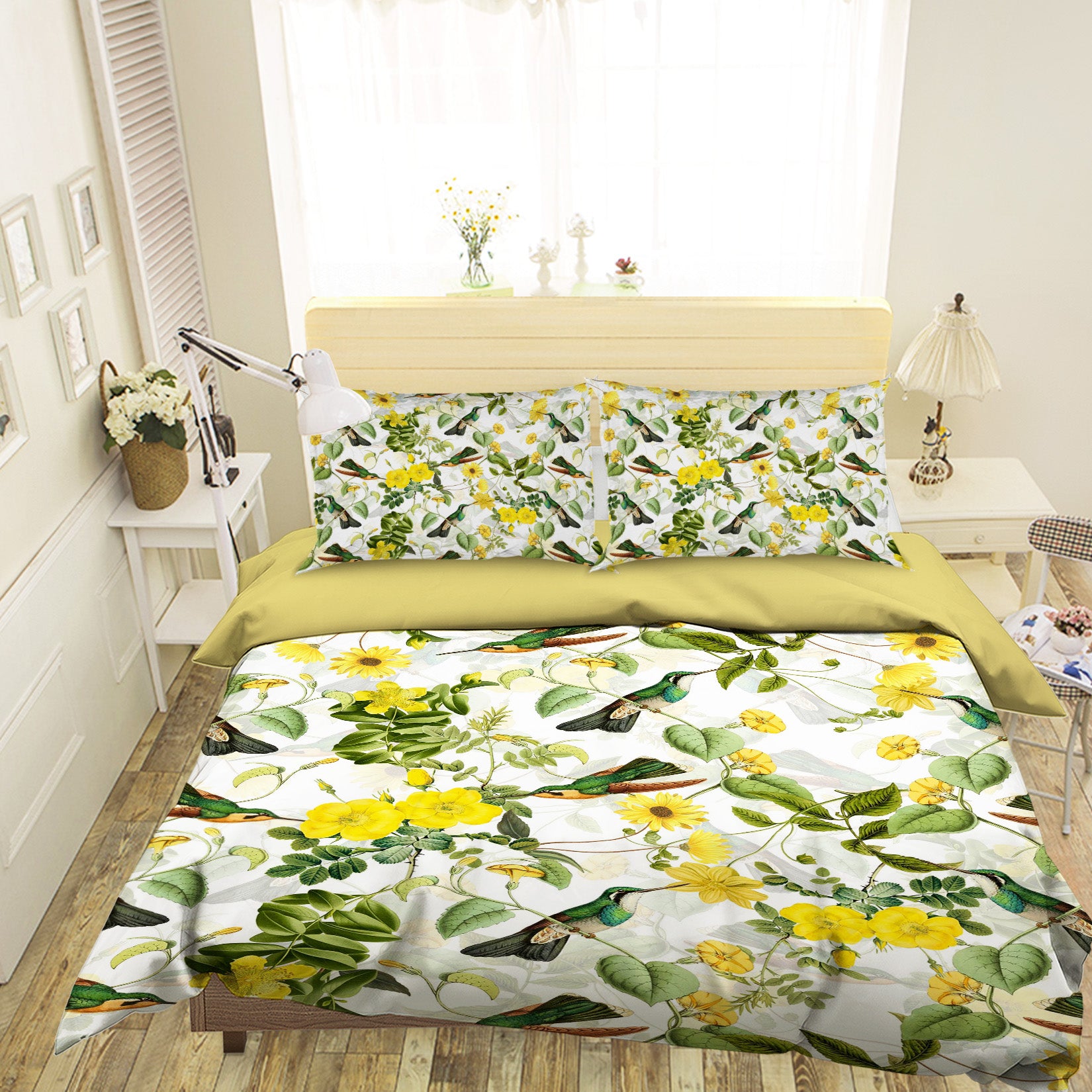 3D Sunflower Bird 173 Uta Naumann Bedding Bed Pillowcases Quilt