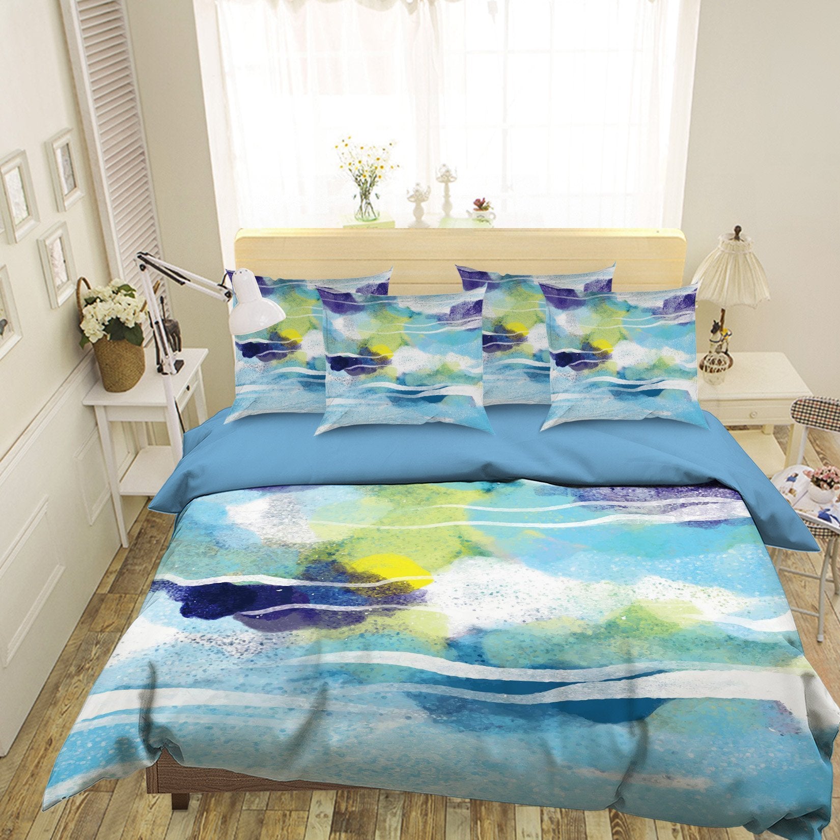 3D Abstract Rivere 101 Bed Pillowcases Quilt Wallpaper AJ Wallpaper 
