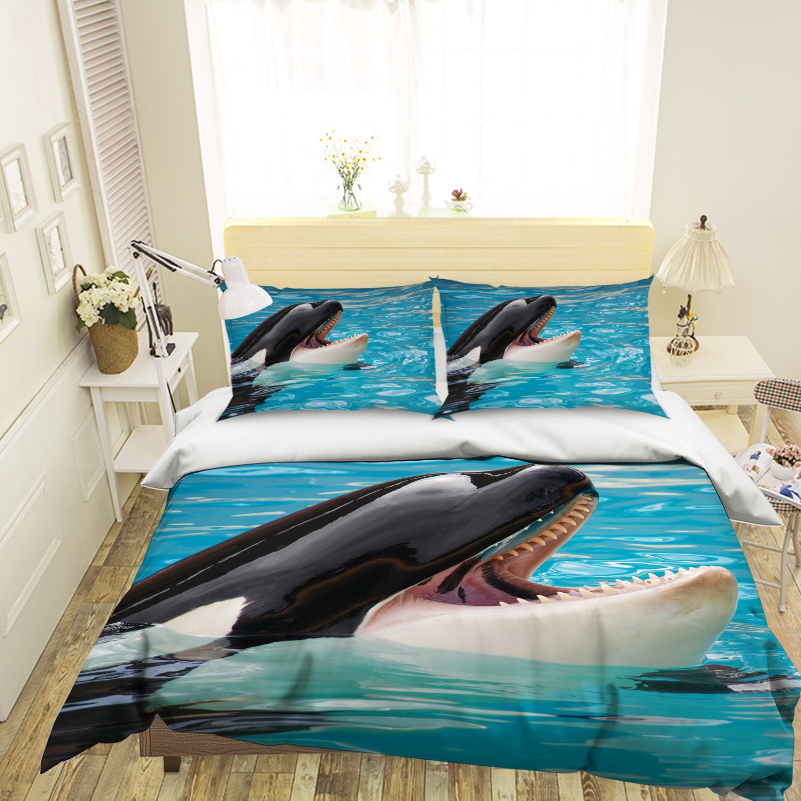 3D Killer Whale 017 Bed Pillowcases Quilt