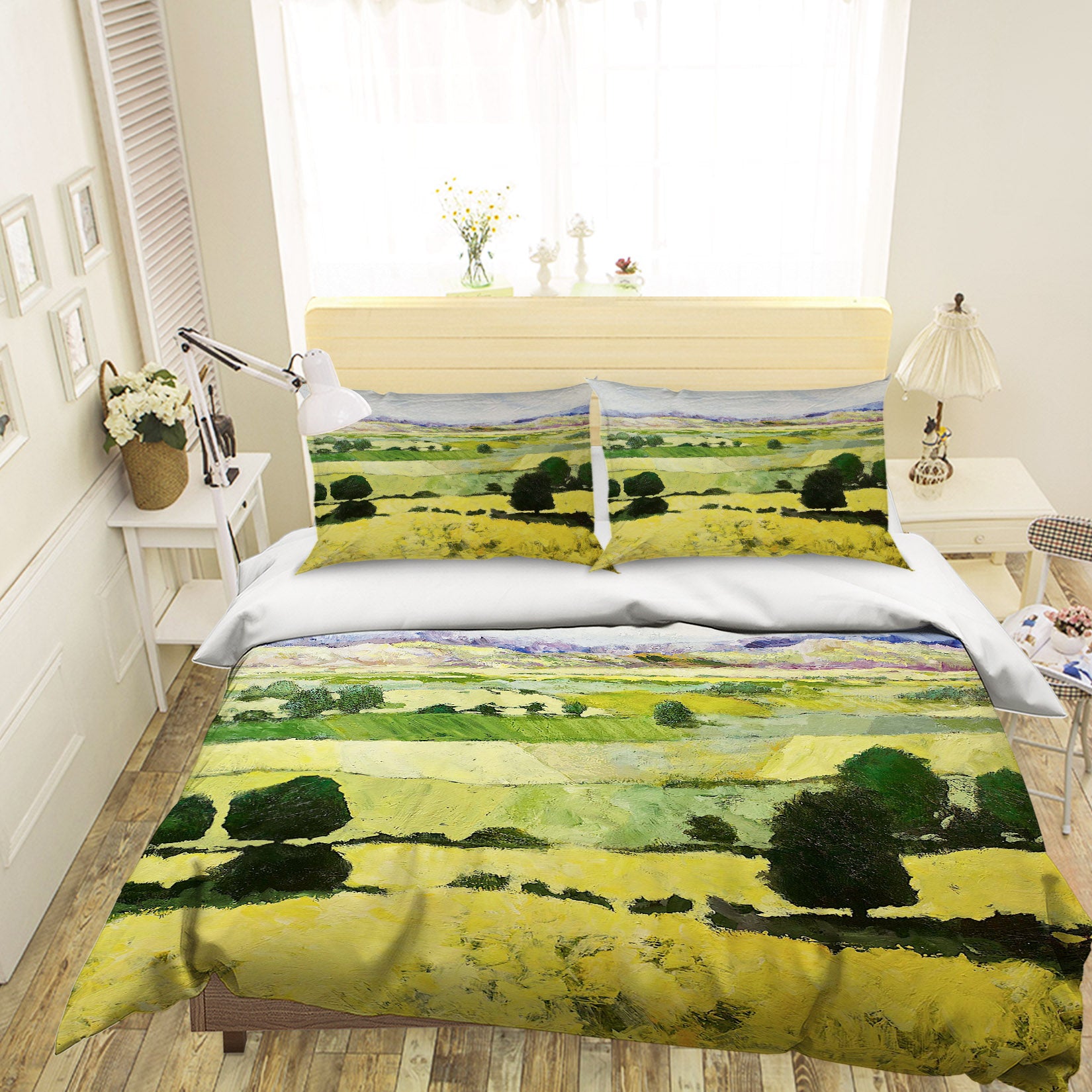 3D Napa Yellow 2110 Allan P. Friedlander Bedding Bed Pillowcases Quilt