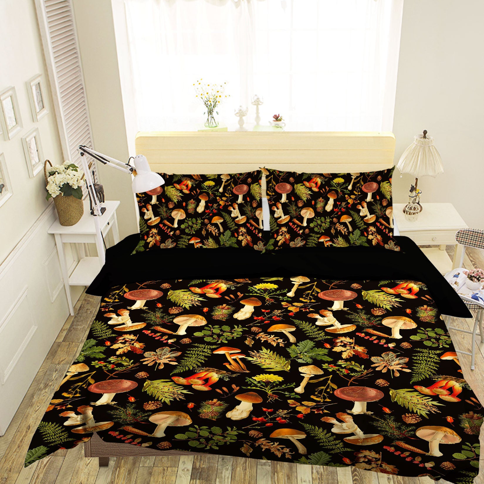 3D Mushroom Vegetable 096 Uta Naumann Bedding Bed Pillowcases Quilt