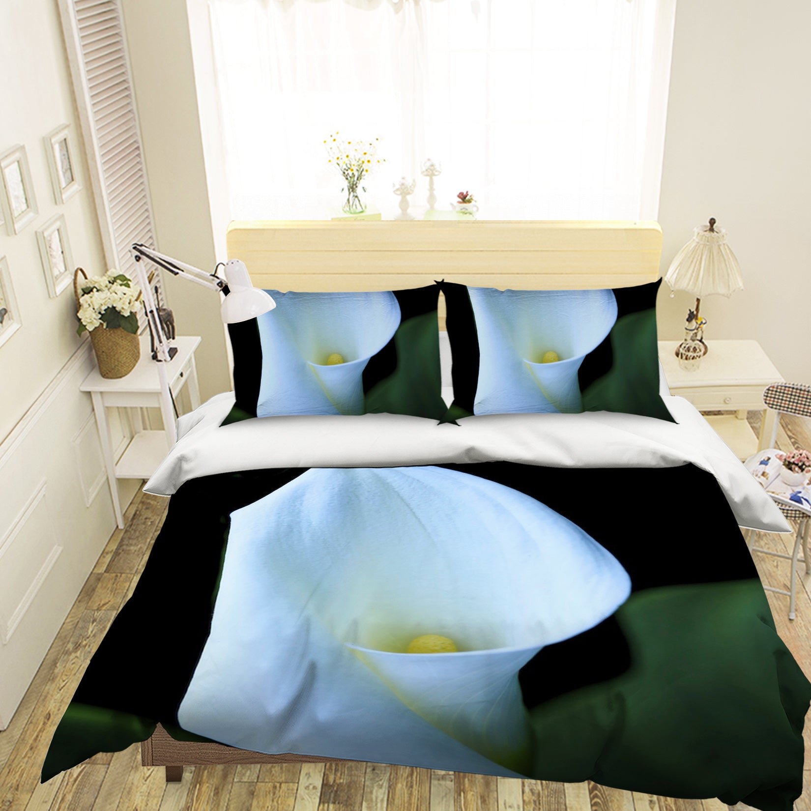 3D Calla Flower 2129 Kathy Barefield Bedding Bed Pillowcases Quilt