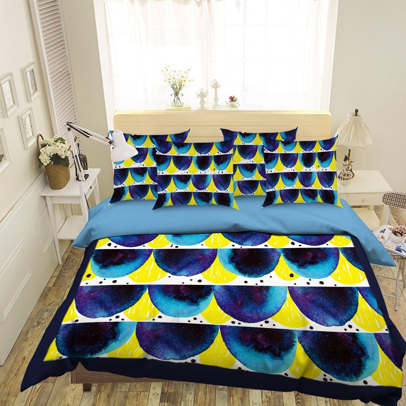 3D Semicircle Paintinge 103 Bed Pillowcases Quilt Wallpaper AJ Wallpaper 