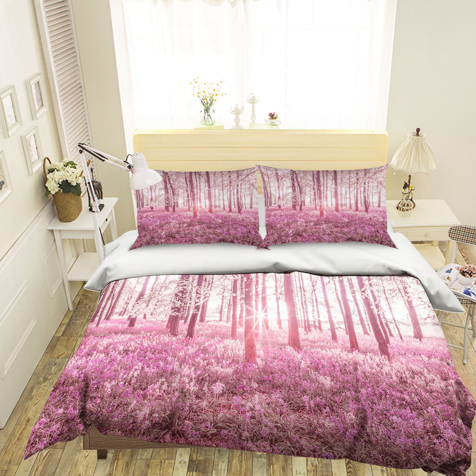 3D Pink Flower Sea 2018 Assaf Frank Bedding Bed Pillowcases Quilt