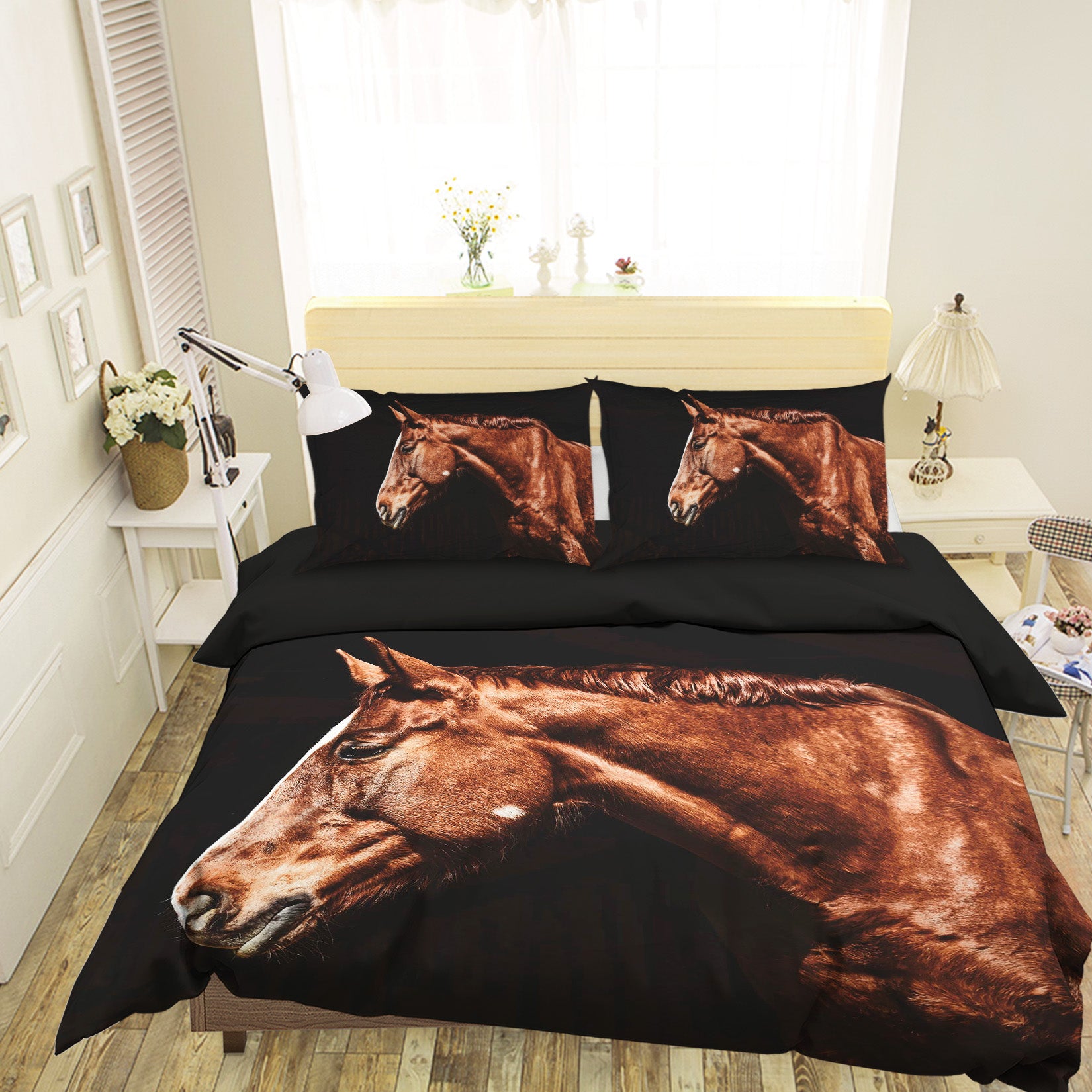 3D Red Brown Horse 064 Bed Pillowcases Quilt