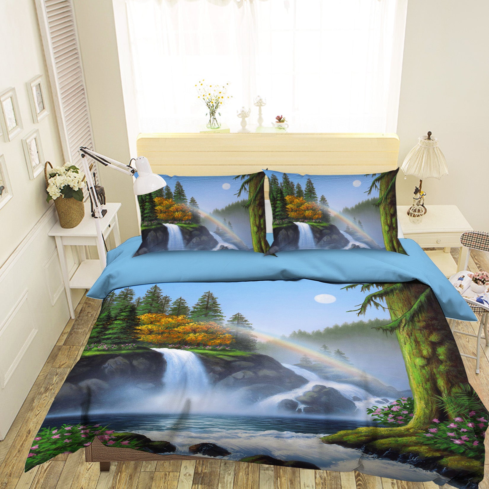 3D Waterfall 2136 Jerry LoFaro bedding Bed Pillowcases Quilt