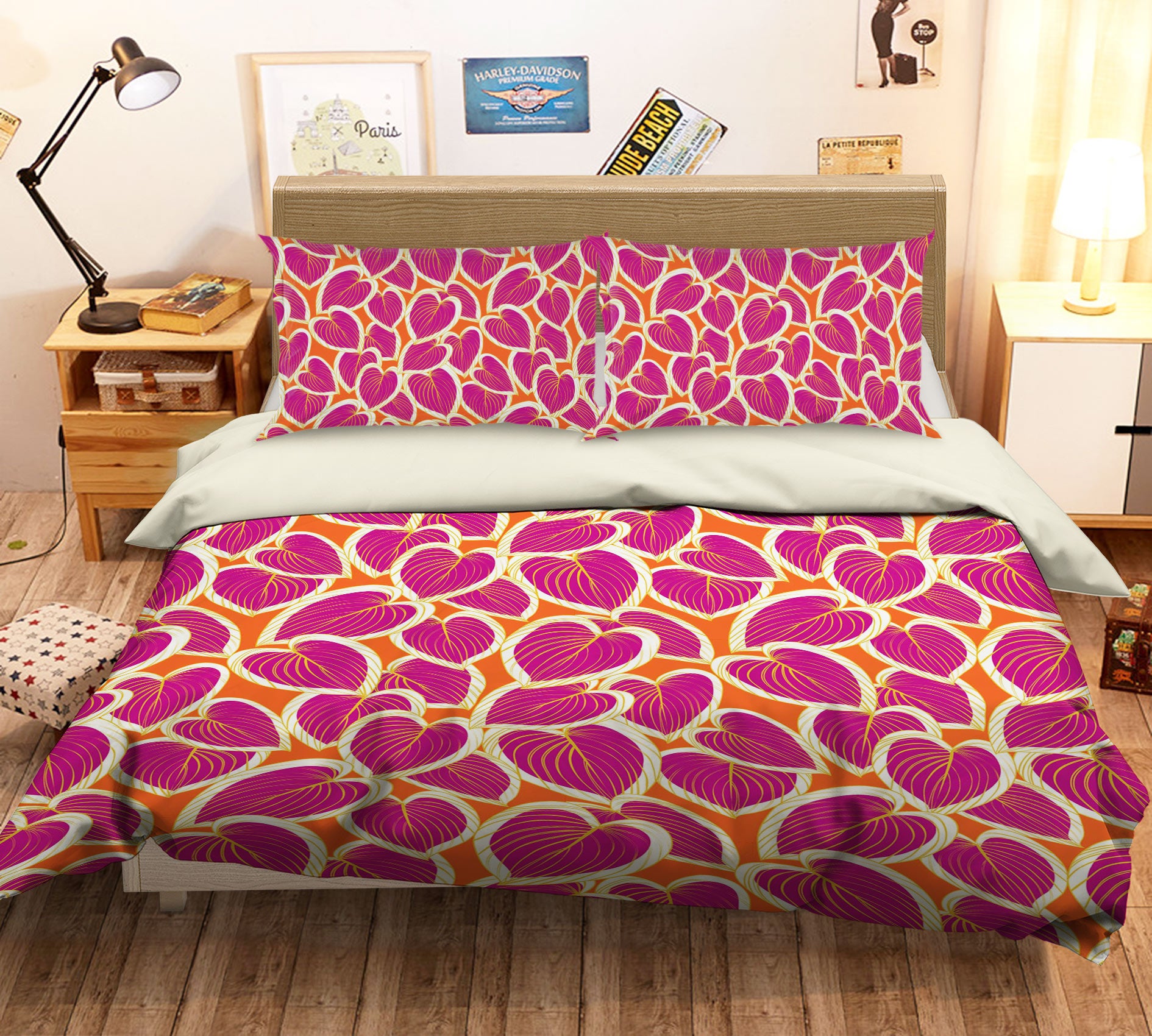 3D Heart Flower Pattern 10976 Kashmira Jayaprakash Bedding Bed Pillowcases Quilt