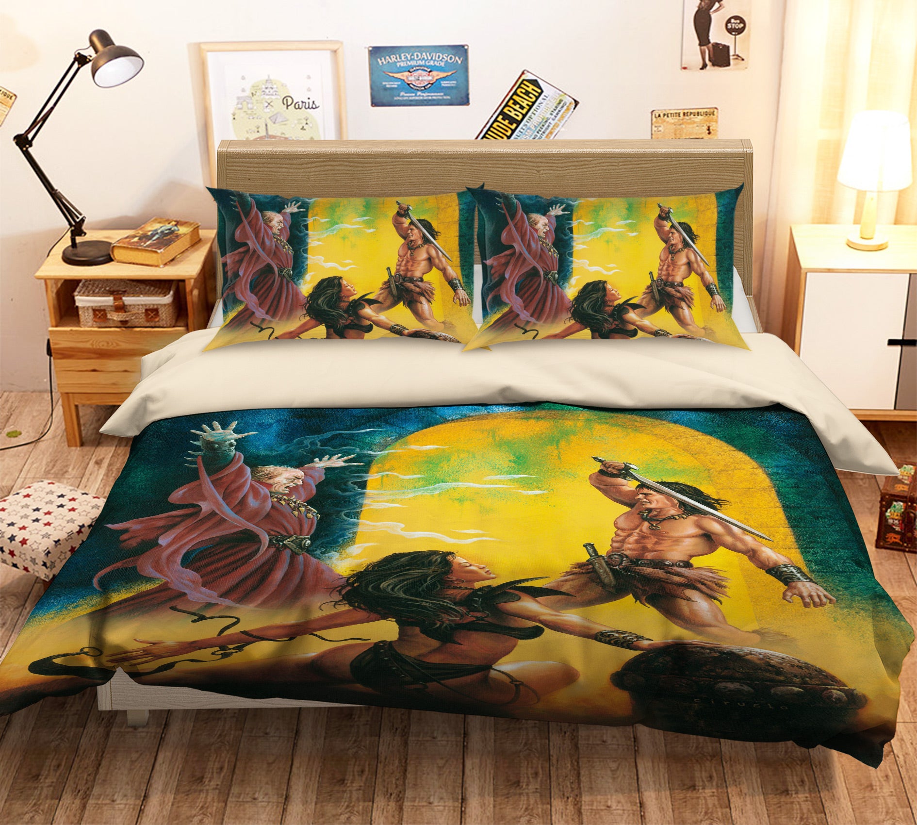3D Arch Fighter 6190 Ciruelo Bedding Bed Pillowcases Quilt