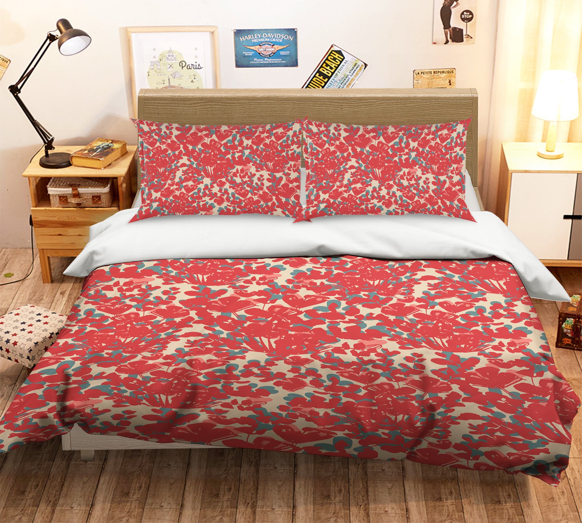 3D Red Pattern Flower 109135 Kashmira Jayaprakash Bedding Bed Pillowcases Quilt