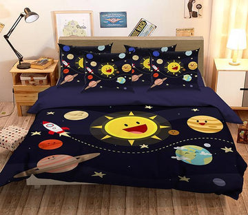 3D Cartoon Sun 165 Bed Pillowcases Quilt Wallpaper AJ Wallpaper 
