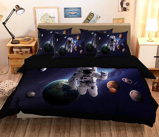 3D Astronaut Planet 160 Bed Pillowcases Quilt Wallpaper AJ Wallpaper 
