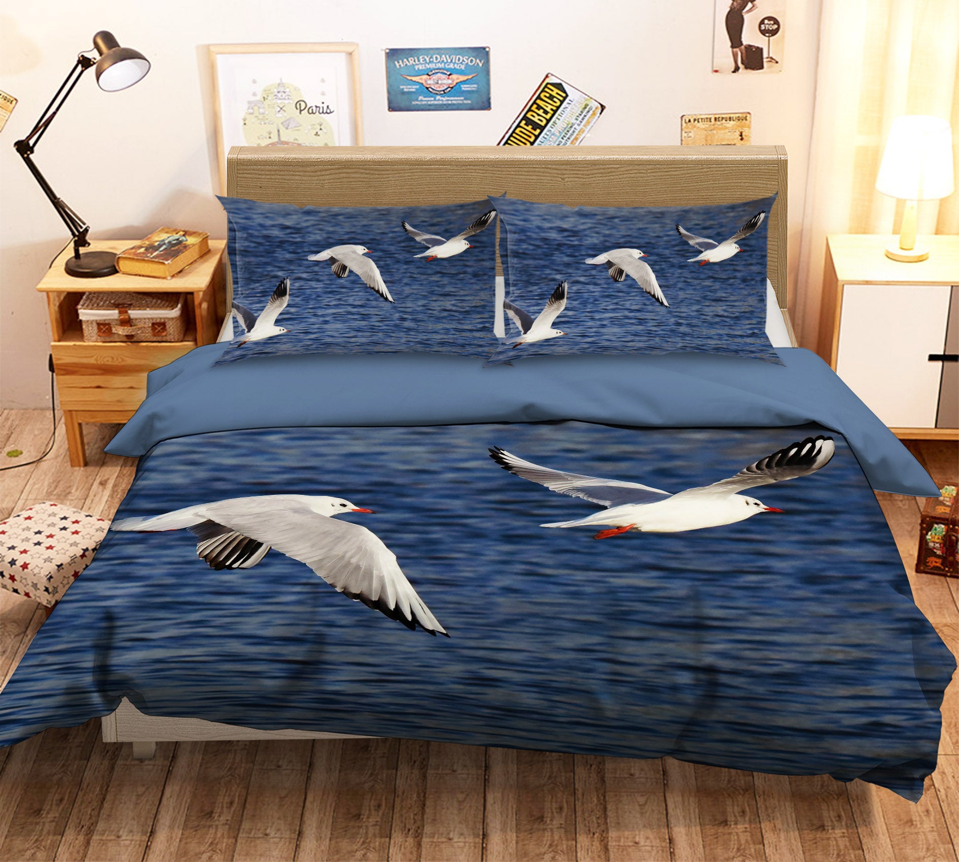 3D Seabird 1939 Bed Pillowcases Quilt