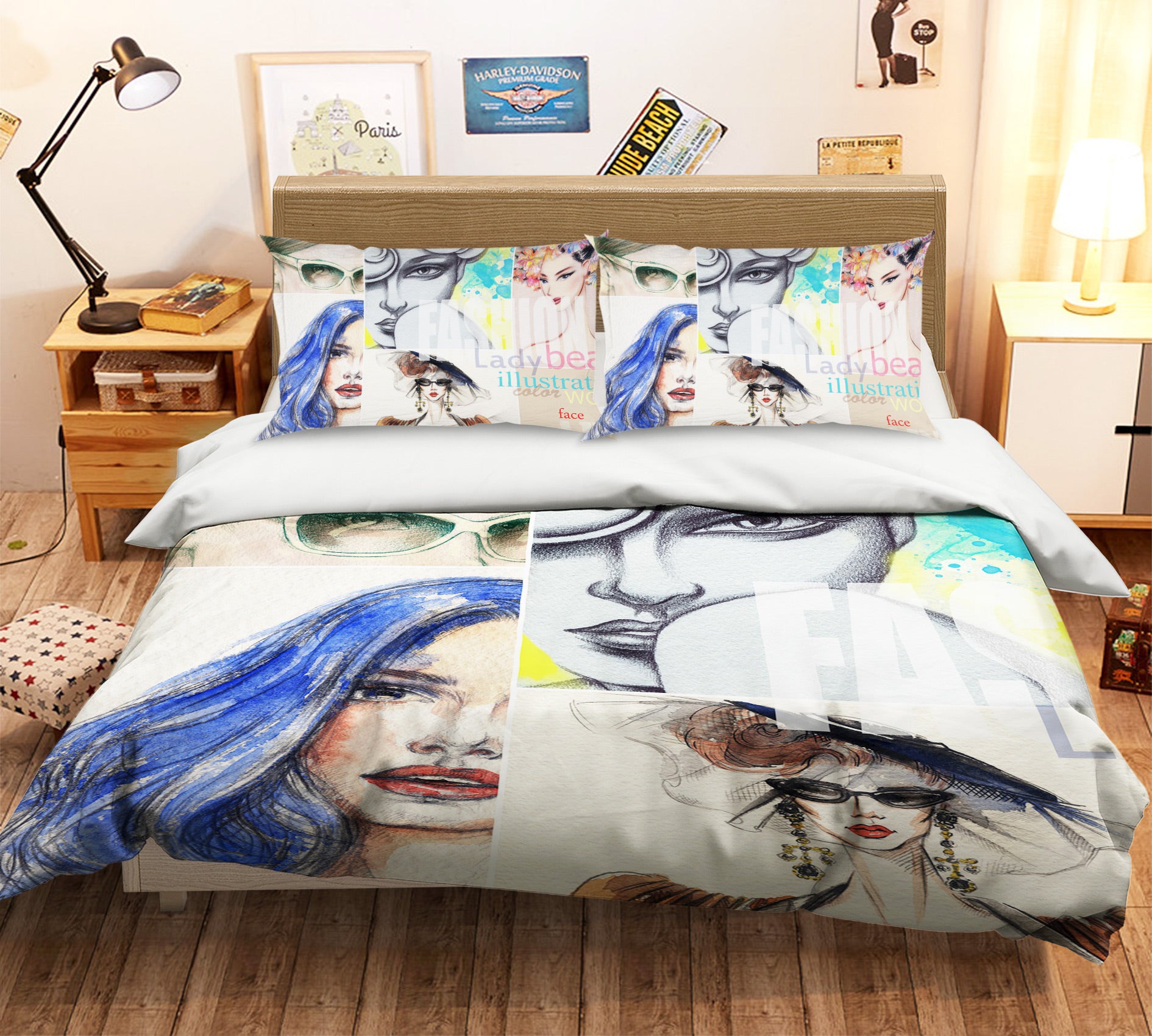 3D Woman Eyes 005 Bed Pillowcases Quilt