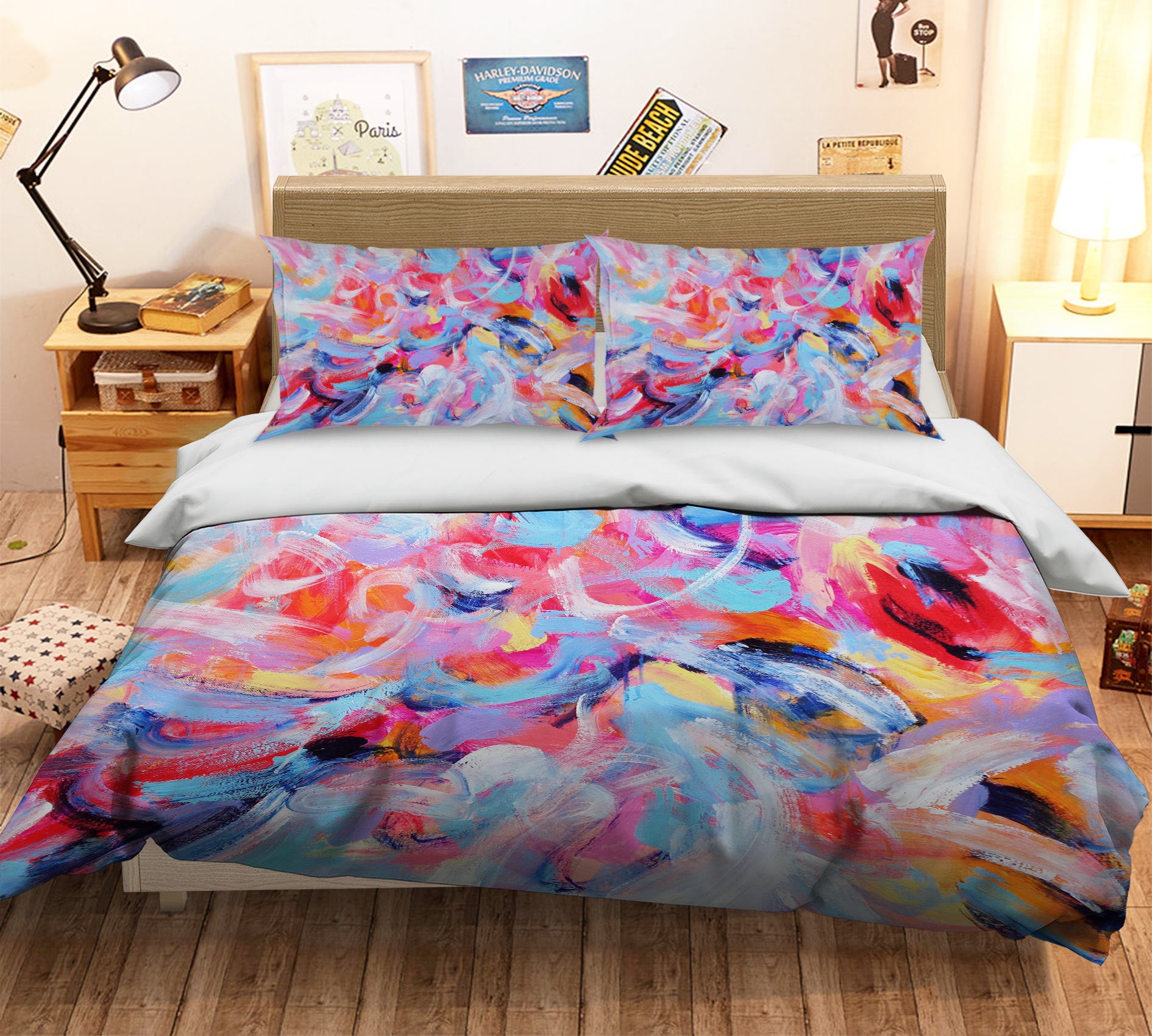 3D Blue Pink 1224 Misako Chida Bedding Bed Pillowcases Quilt Cover Duvet Cover