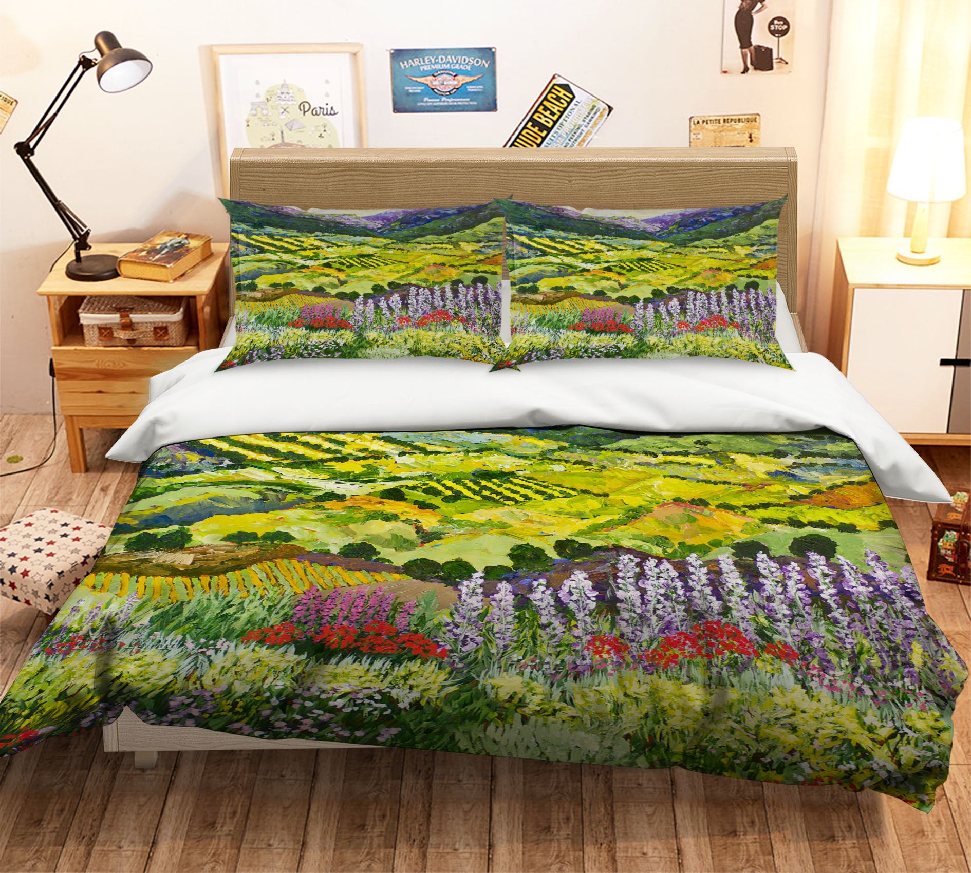 3D Flowers Bloom 1044 Allan P. Friedlander Bedding Bed Pillowcases Quilt