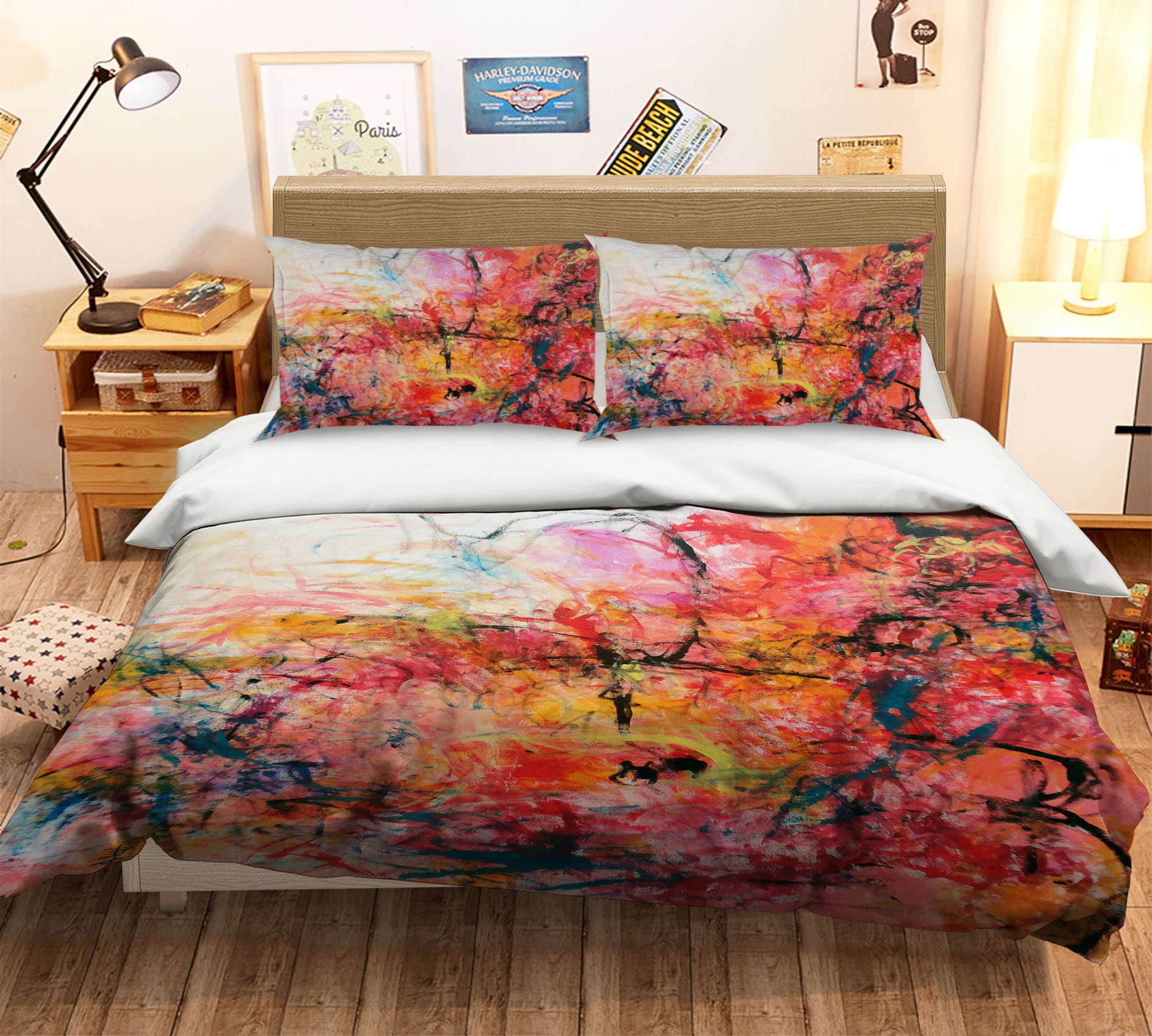 3D Painted Pigments 1140 Misako Chida Bedding Bed Pillowcases Quilt Cover Duvet Cover