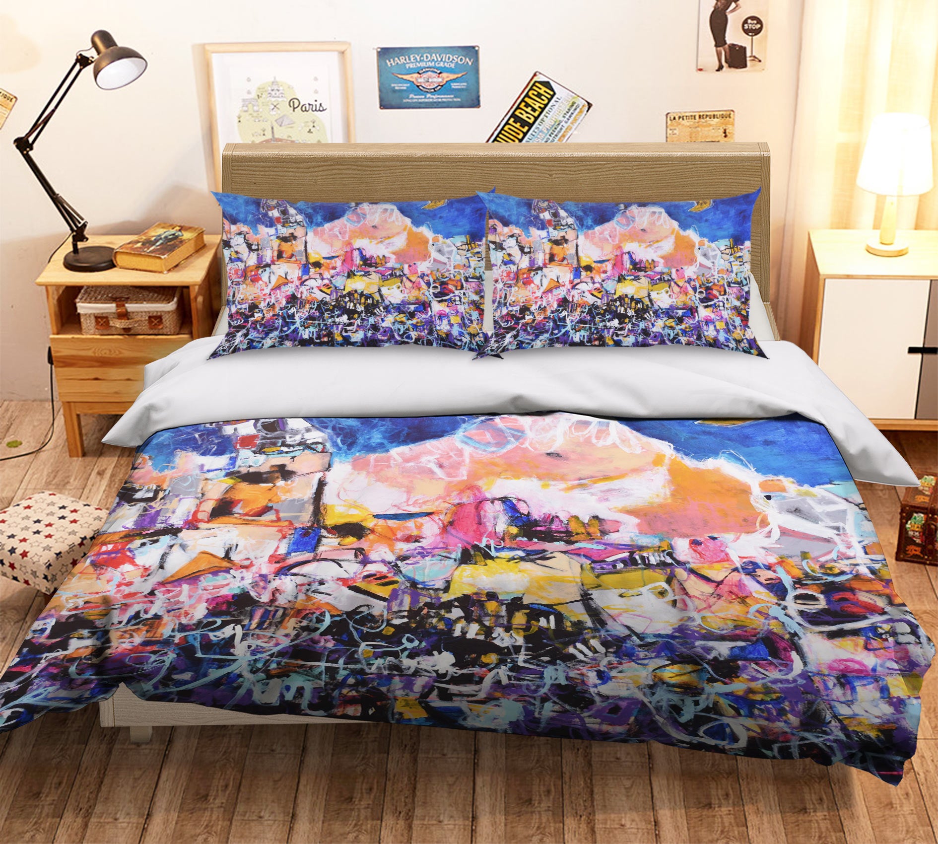 3D Abstract Painting 1215 Misako Chida Bedding Bed Pillowcases Quilt Cover Duvet Cover
