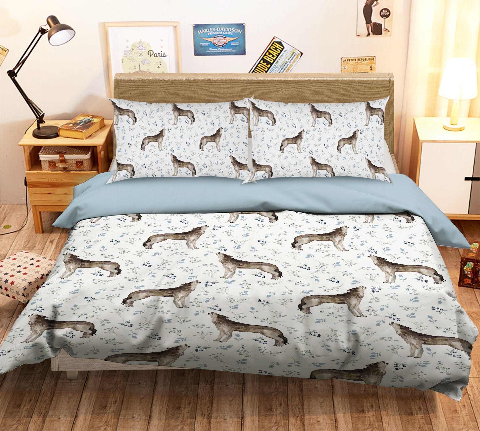 3D Wolf Pattern 193 Uta Naumann Bedding Bed Pillowcases Quilt