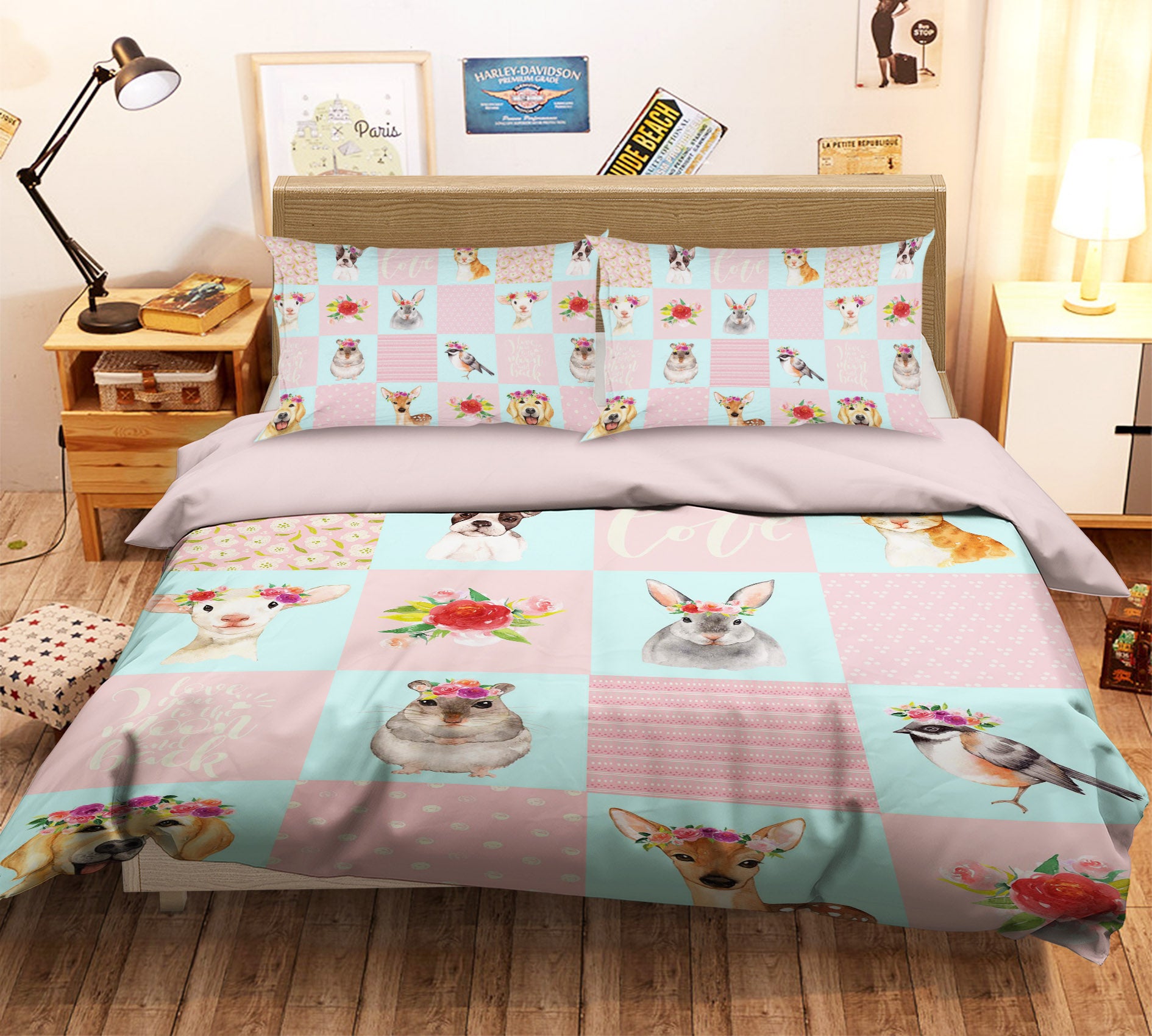 3D Puppy Kitten 203 Uta Naumann Bedding Bed Pillowcases Quilt