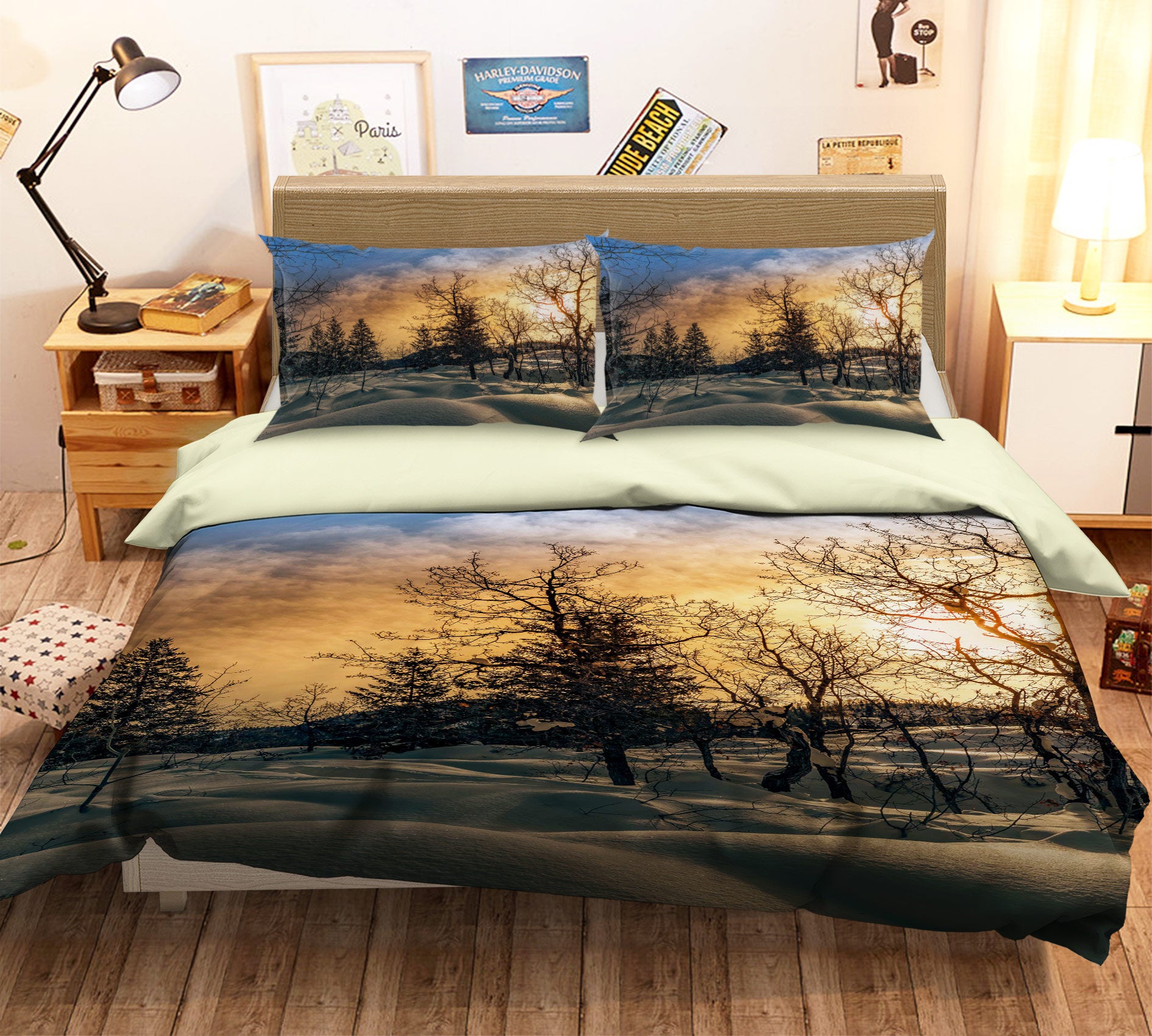 3D Snow Tree 8571 Beth Sheridan Bedding Bed Pillowcases Quilt