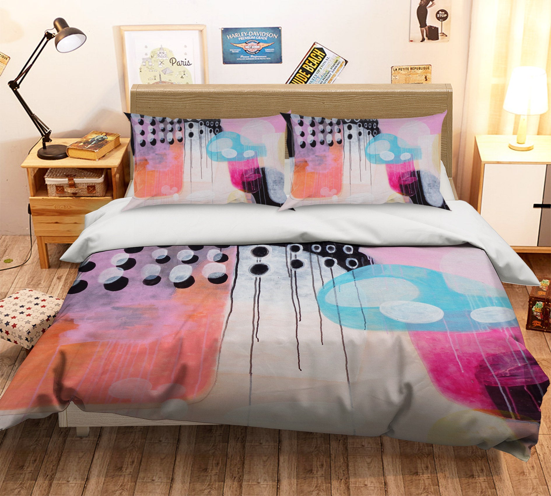 3D Black White Polka Dots 1123 Misako Chida Bedding Bed Pillowcases Quilt