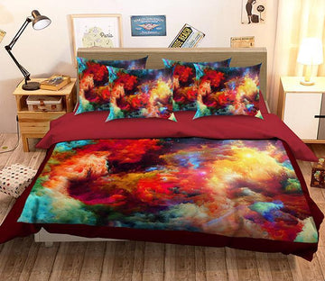 3D Colorful Smoke 164 Bed Pillowcases Quilt Wallpaper AJ Wallpaper 