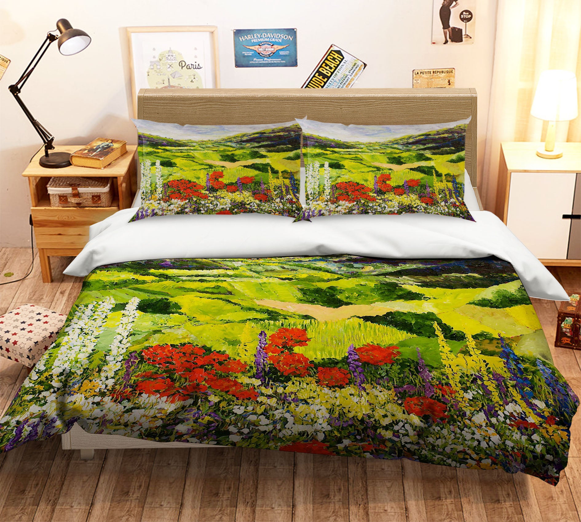 3D Meadow Valley 1046 Allan P. Friedlander Bedding Bed Pillowcases Quilt
