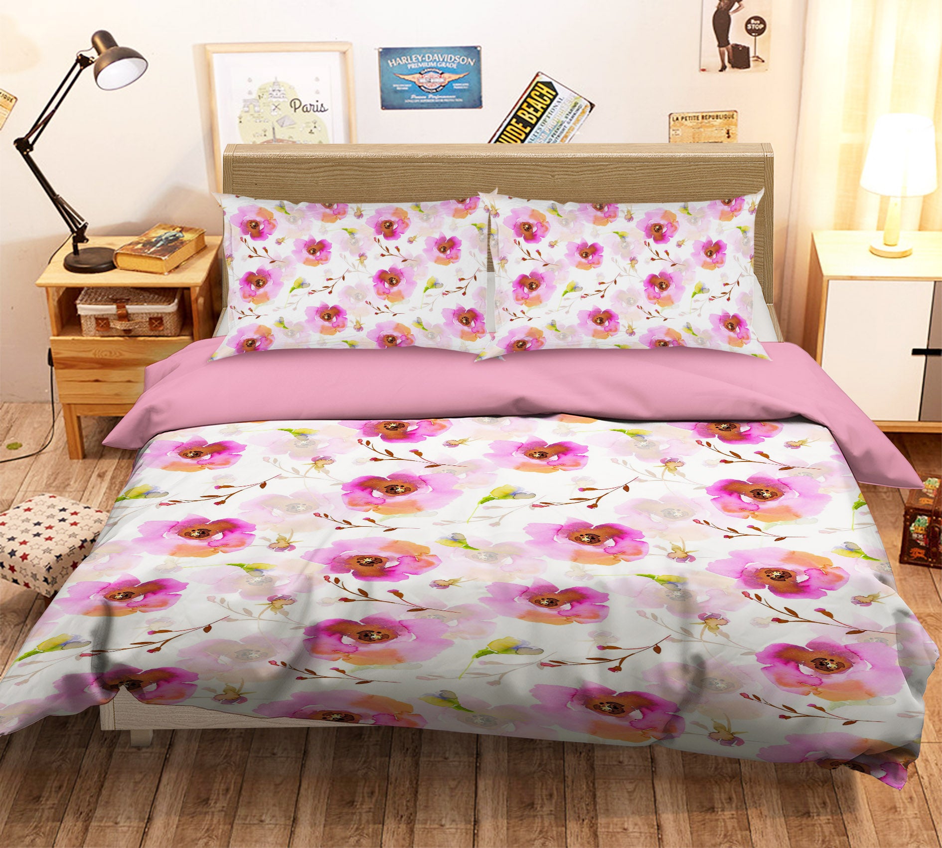 3D Graffiti Flowers 063 Uta Naumann Bedding Bed Pillowcases Quilt