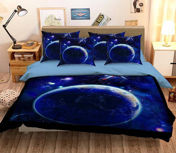 3D Dark Blue Earth 141 Bed Pillowcases Quilt Wallpaper AJ Wallpaper 