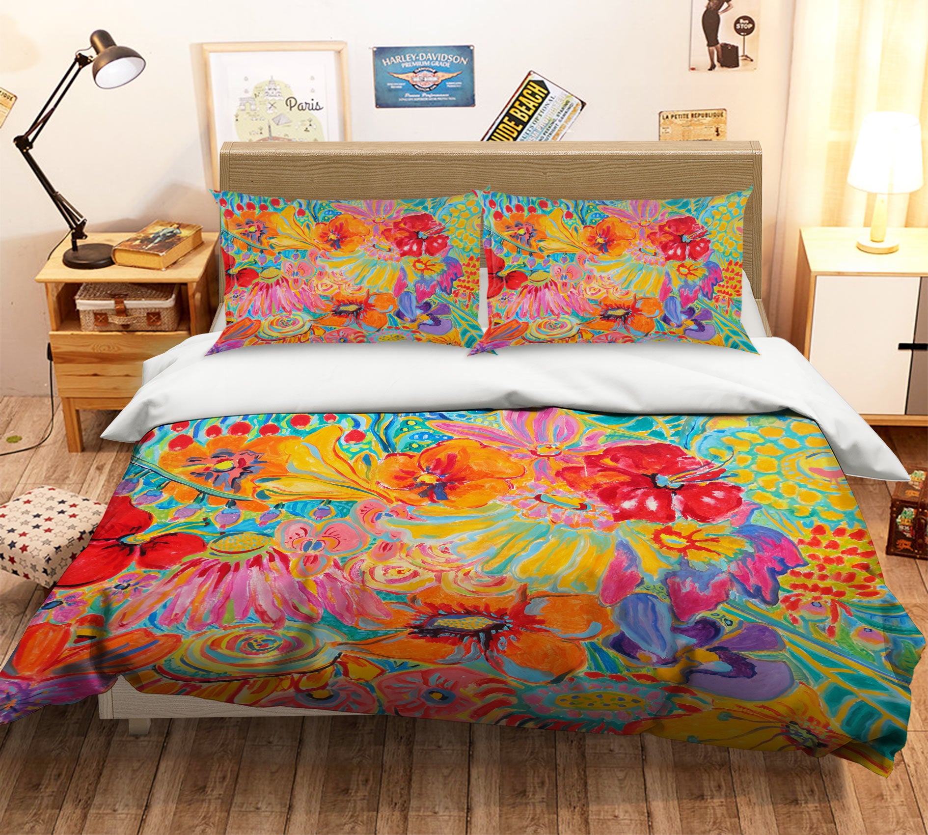 3D Cute Flower 1245 Misako Chida Bedding Bed Pillowcases Quilt Cover Duvet Cover