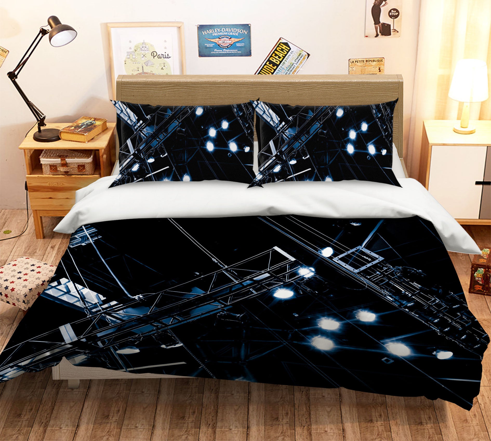 3D Bright Light 2003 Noirblanc777 Bedding Bed Pillowcases Quilt