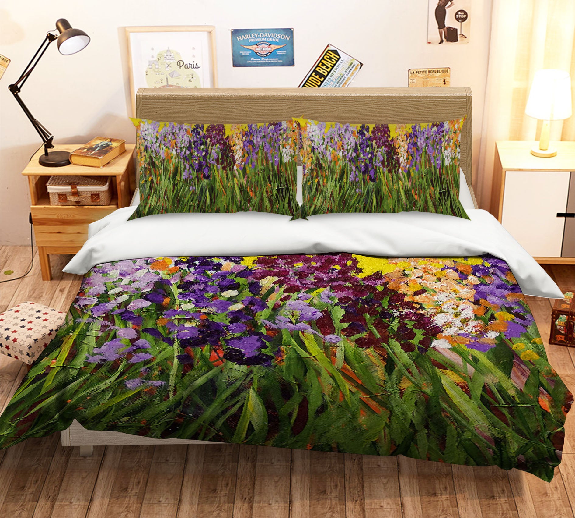 3D Grass Violet 1142 Allan P. Friedlander Bedding Bed Pillowcases Quilt