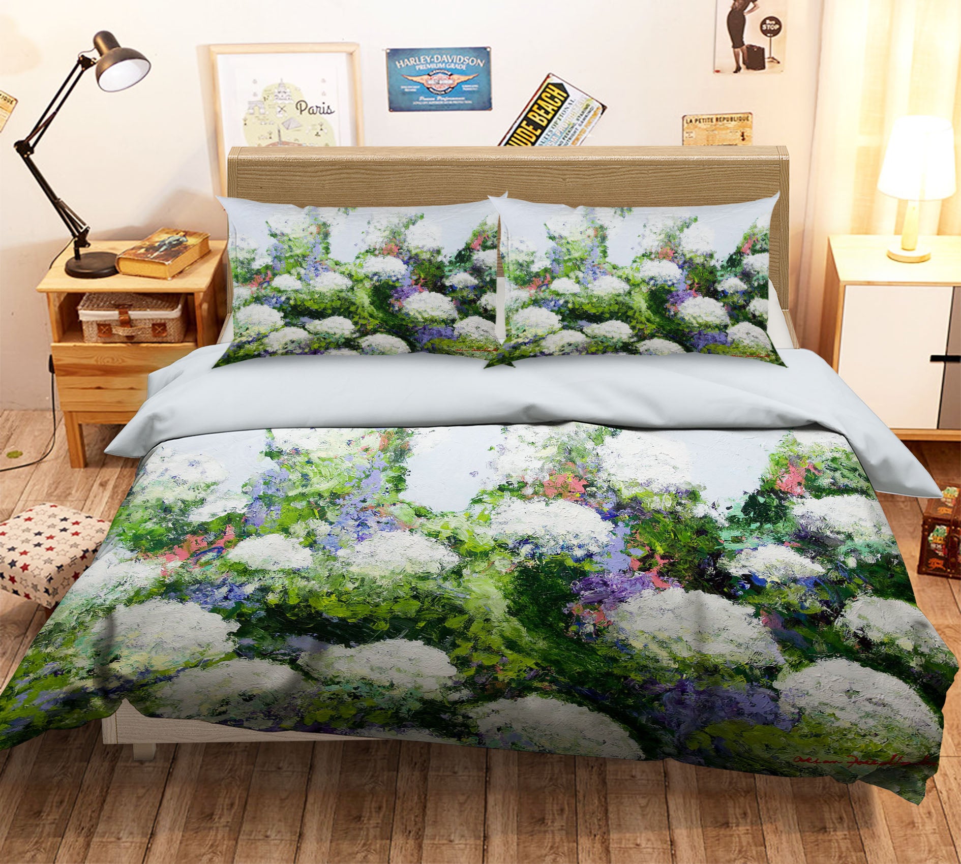3D White Garden 1148 Allan P. Friedlander Bedding Bed Pillowcases Quilt