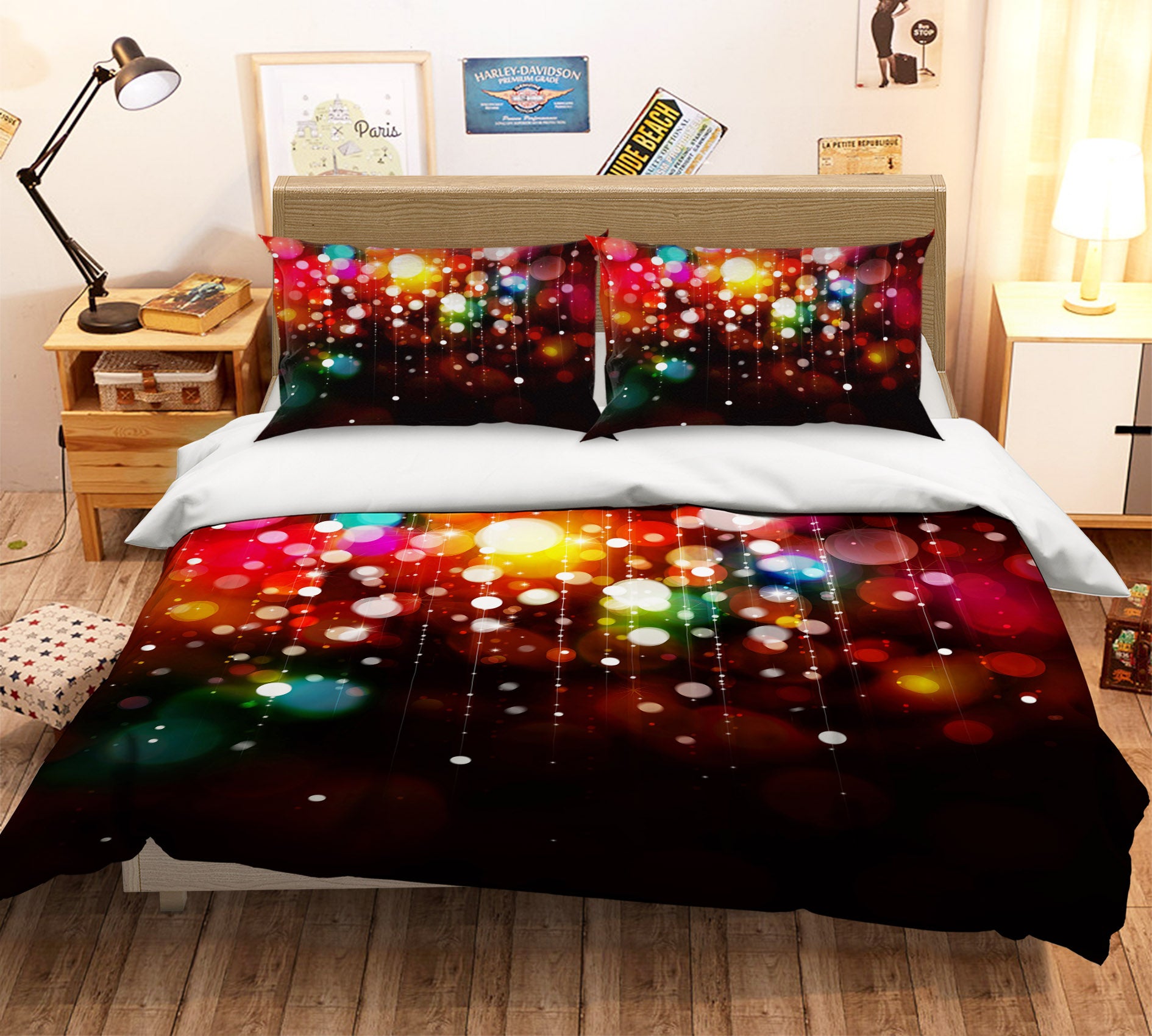 3D Color Aperture 52228 Christmas Quilt Duvet Cover Xmas Bed Pillowcases